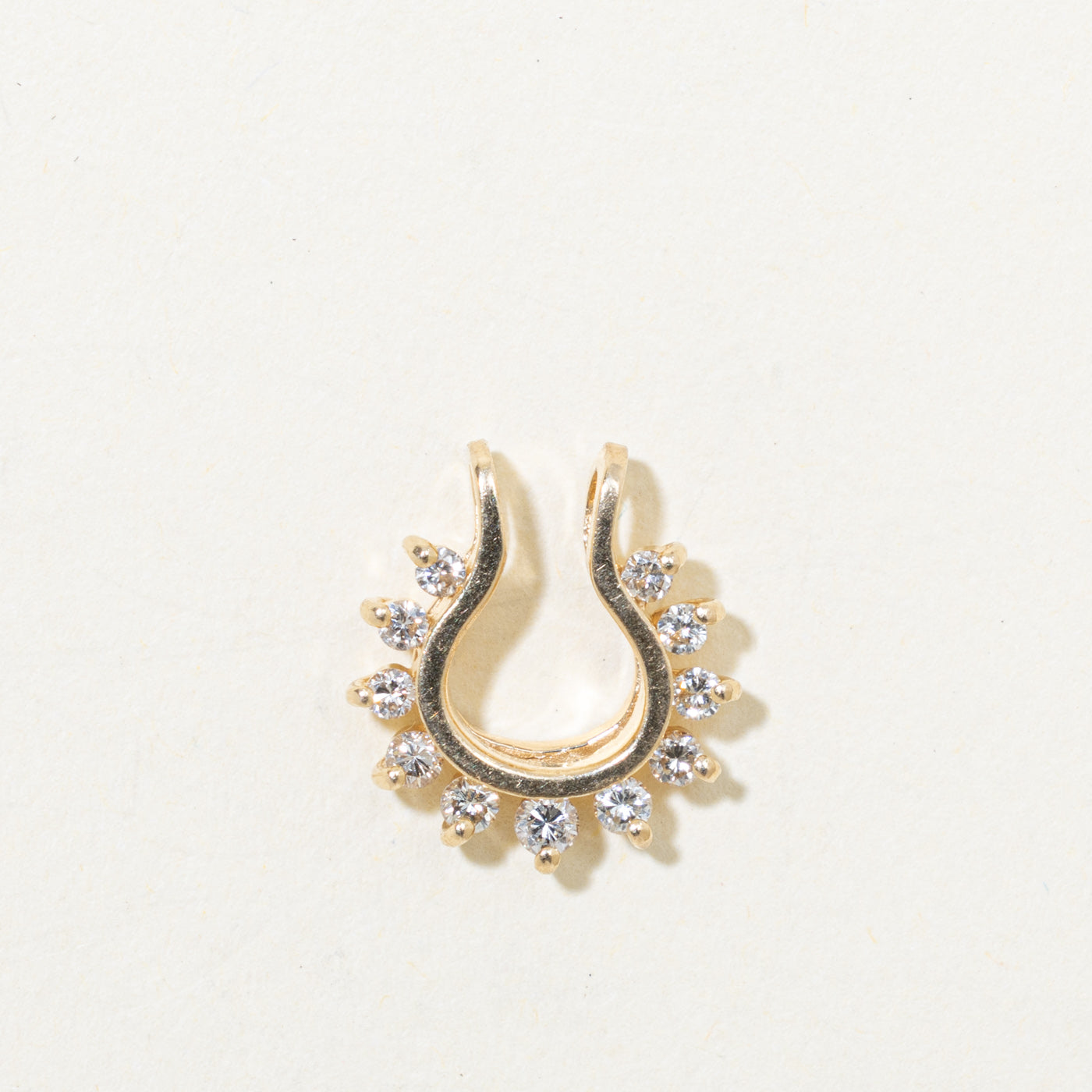 14k Diamond Loop Pendant | 0.19ctw