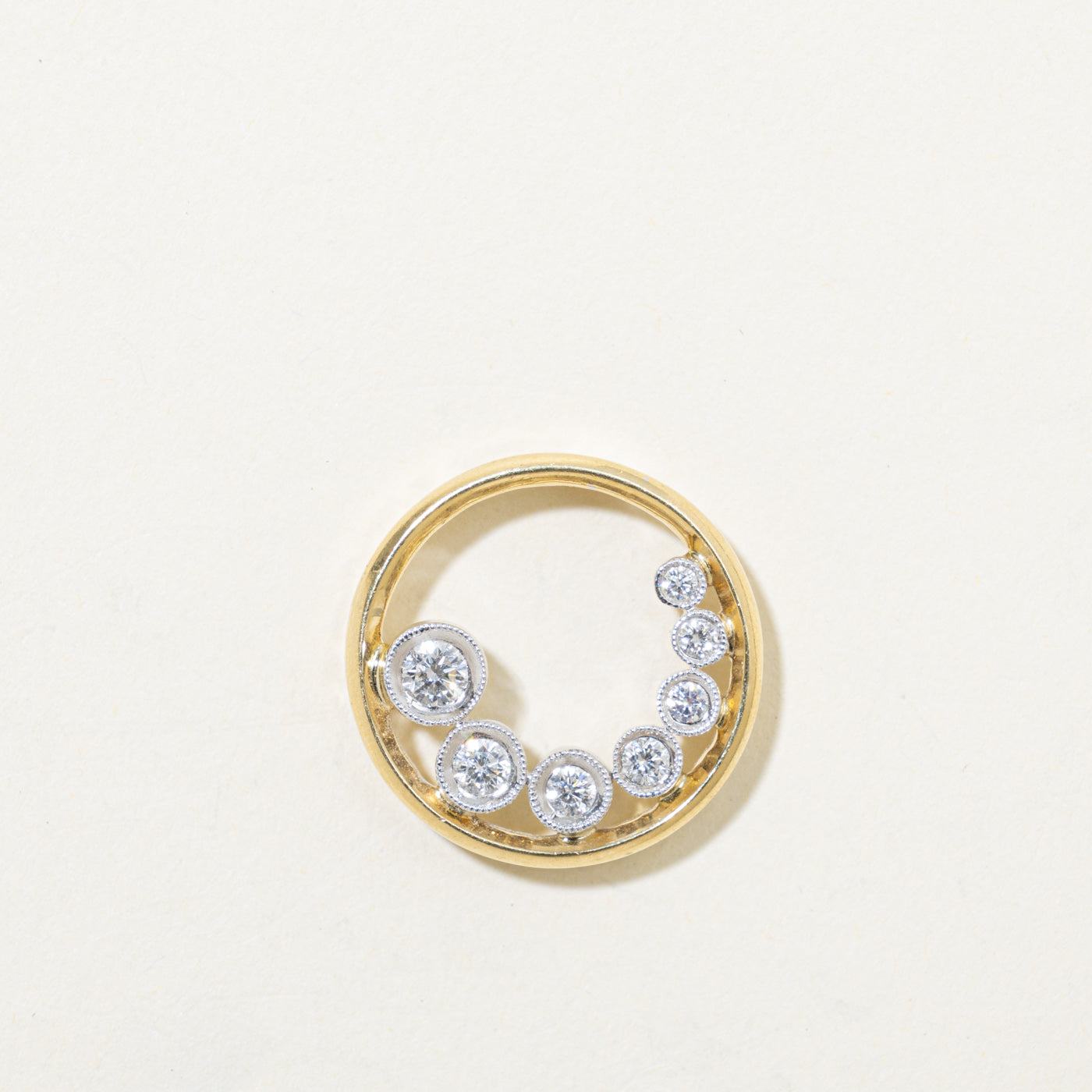 18k Diamond Circle Pendant | 0.39ctw