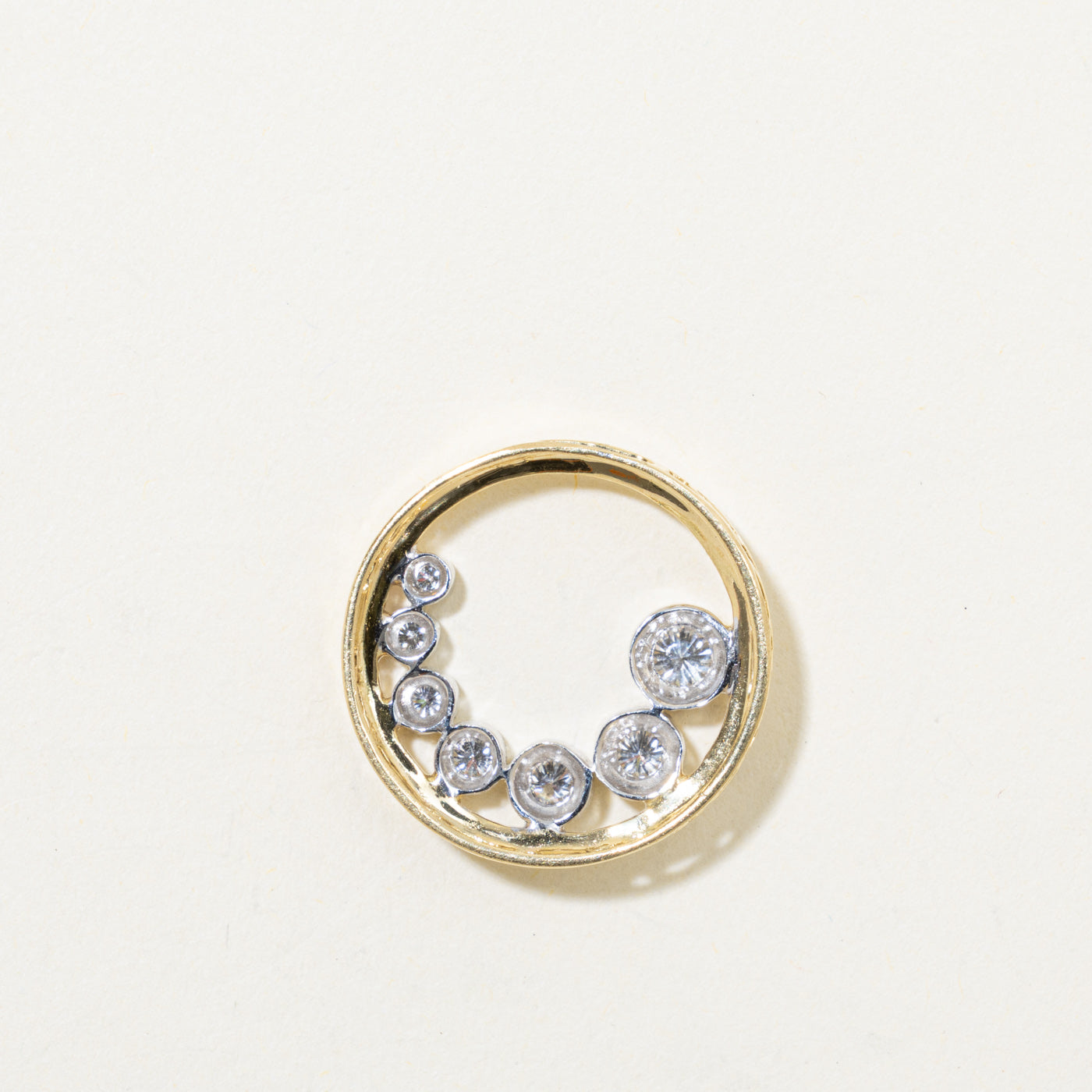 18k Diamond Circle Pendant | 0.39ctw