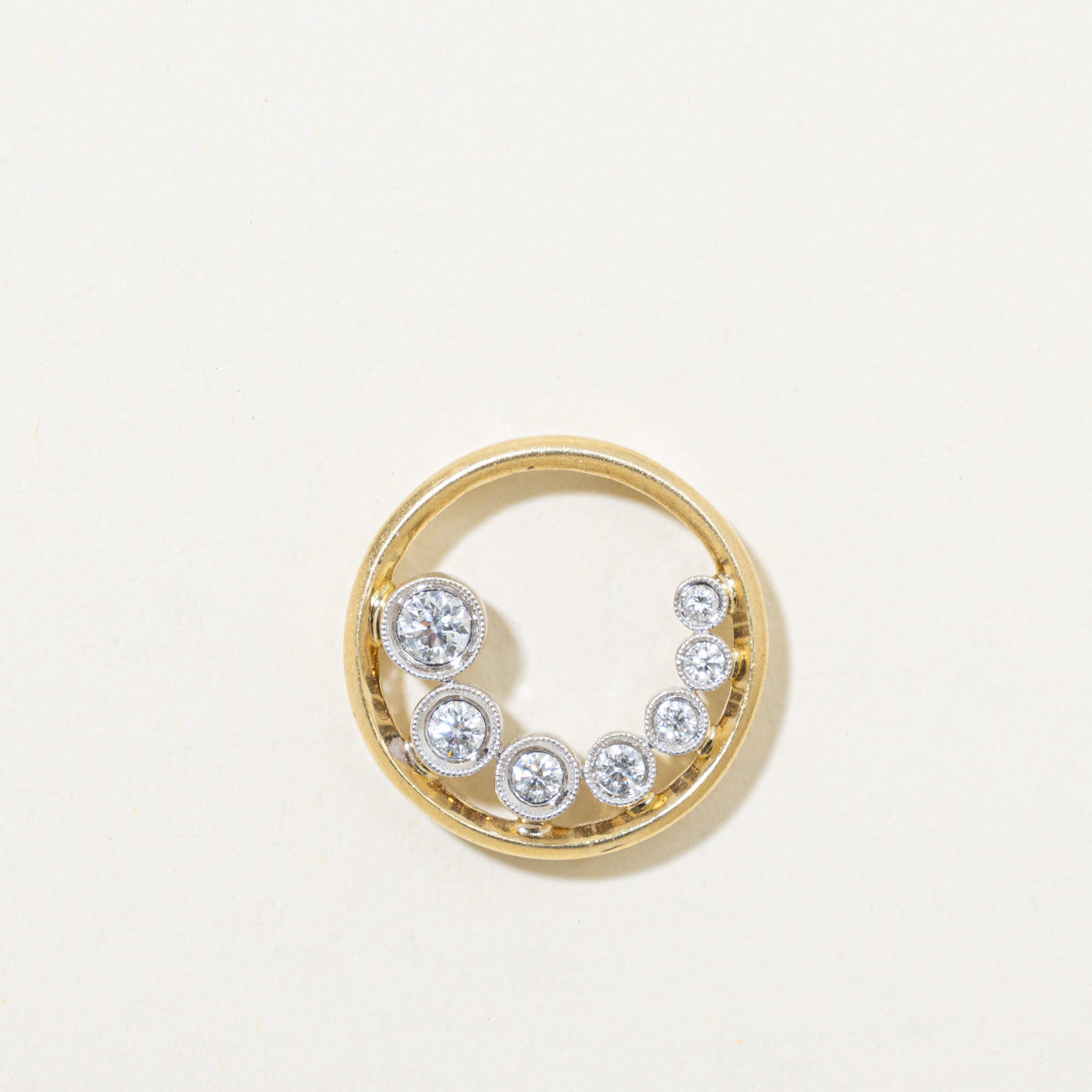 18k Diamond Journey Circle Pendant | 0.43ctw