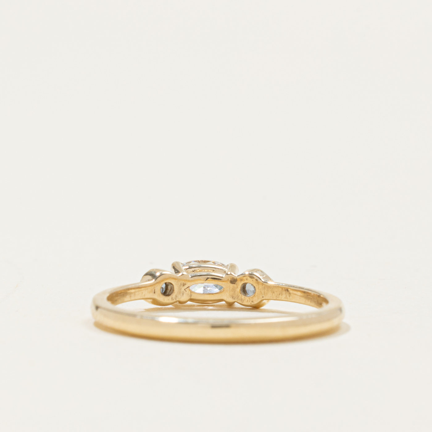 '100 Ways' 10k Oval Diamond and Grey Spinel Ring | 0.31ct, 0.06ctw | SZ 7