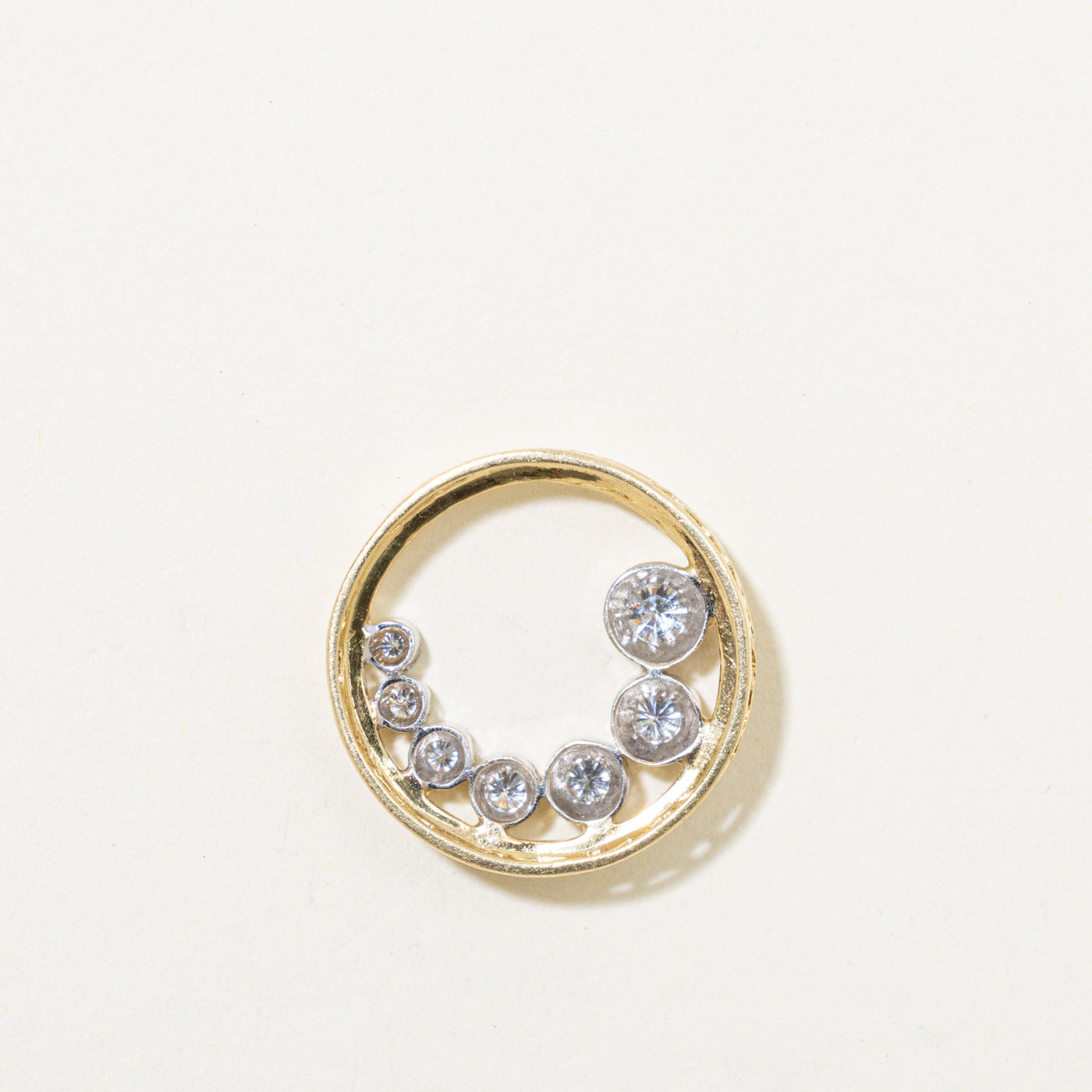 18k Diamond Journey Circle Pendant | 0.43ctw