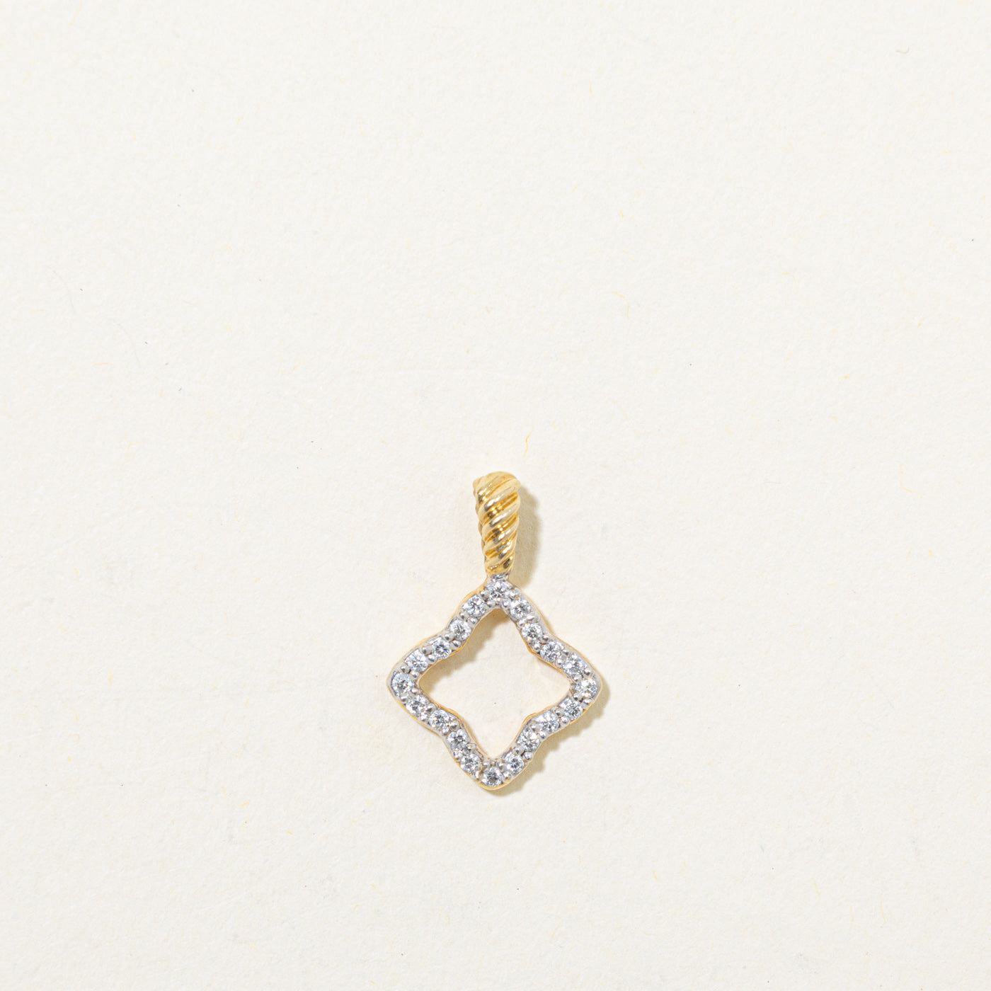 18k Diamond Geometric Pendant | 0.10ctw