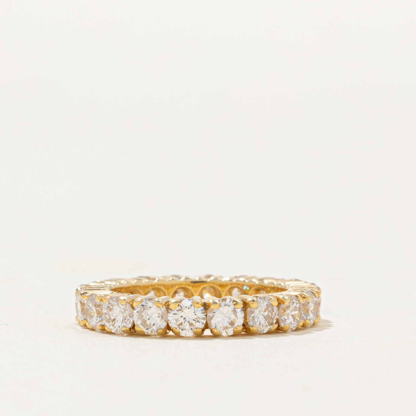 18k Eternity Diamond Ring | 2.2 ctw Si1/Si2  H/I | SZ 4.25