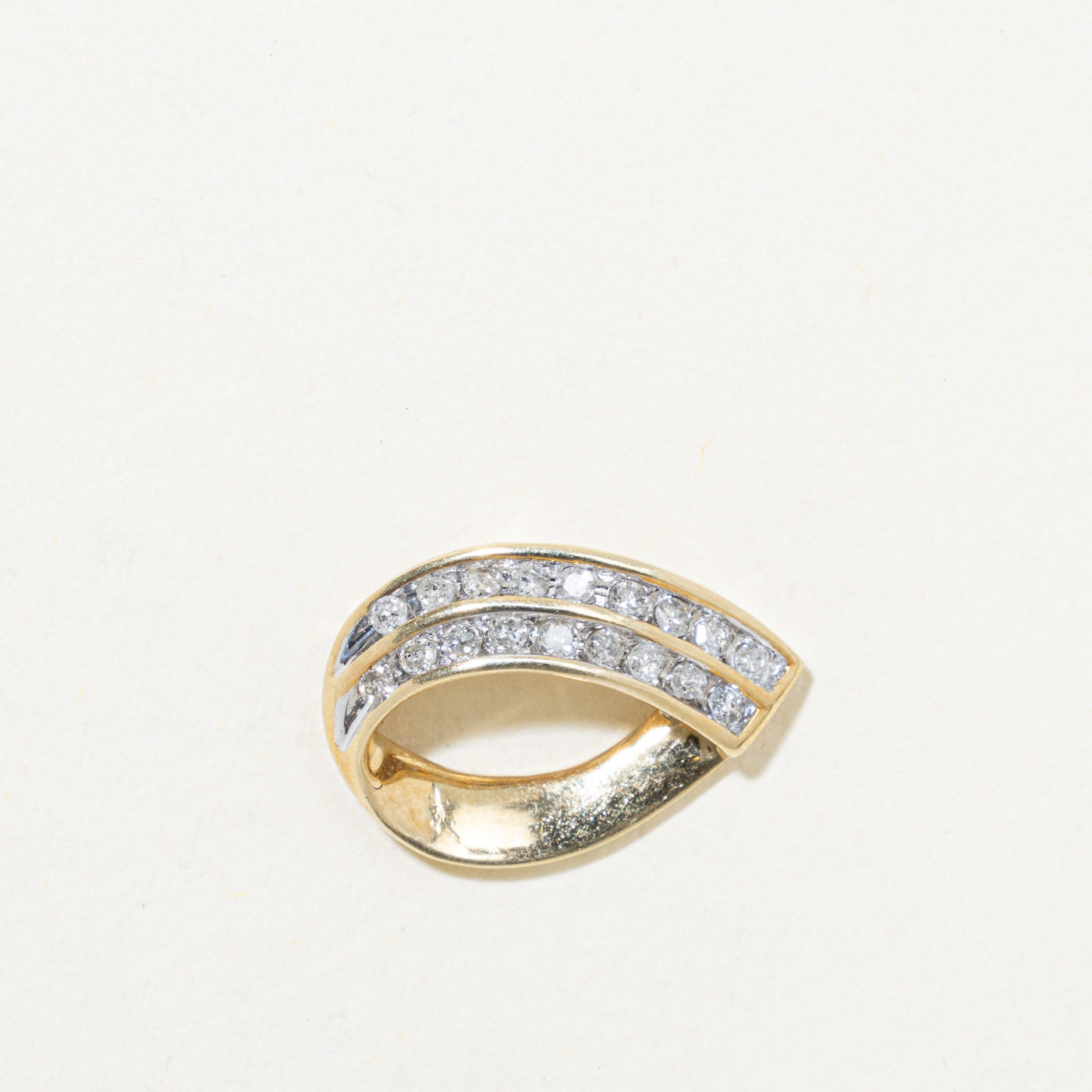 10k Diamond Pear Shaped Pendant | 0.14ctw