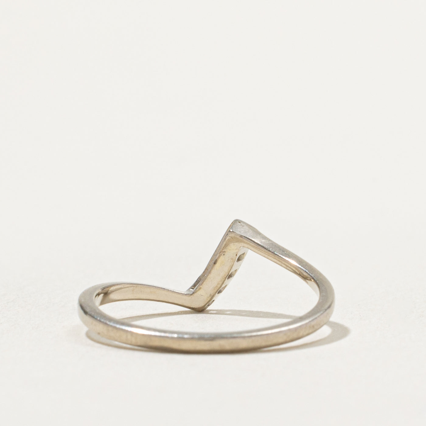 14k Diagonal Diamond Bypass Ring | SZ 5.75