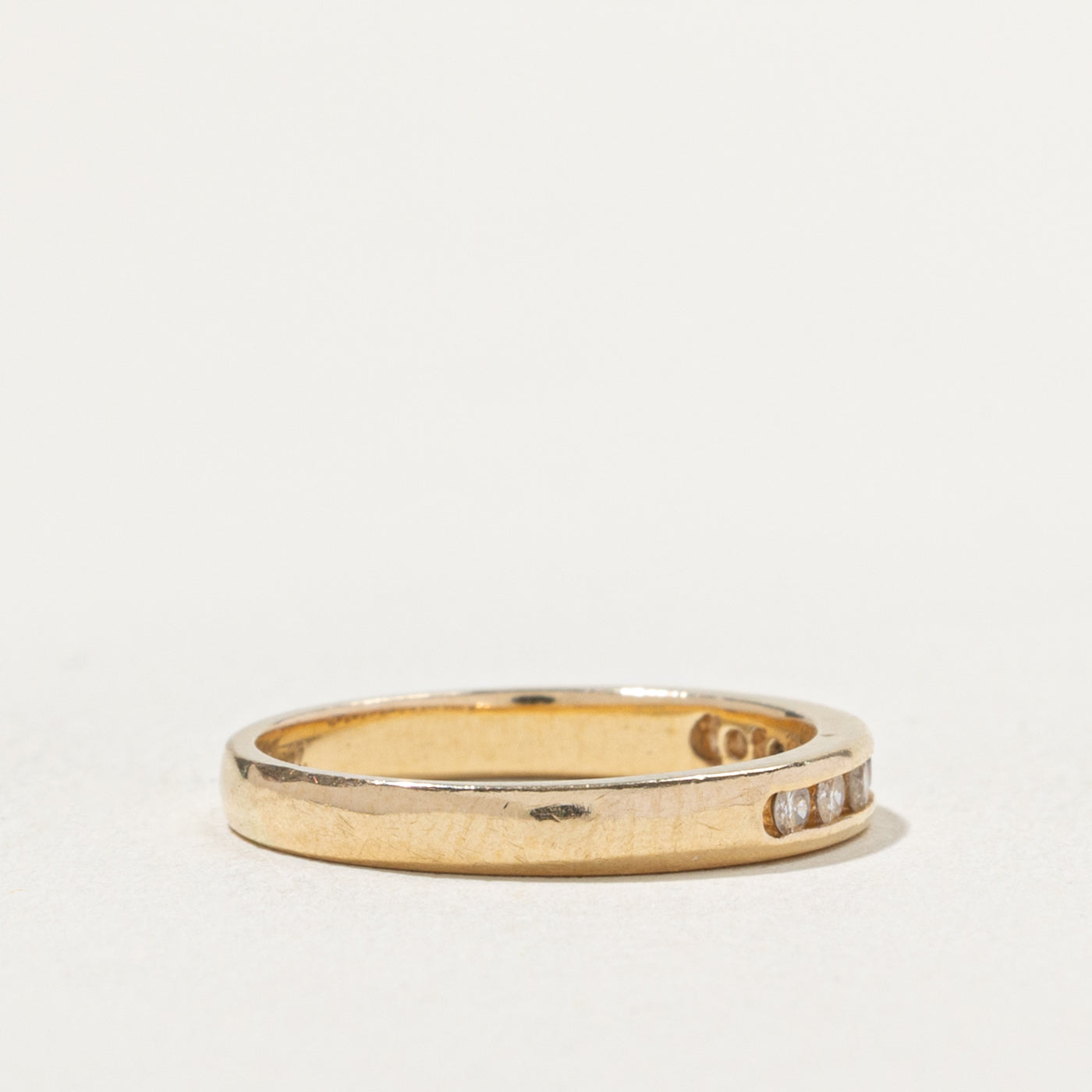 14k Channel Set Semi Eternity Diamond Band | SZ 4.75