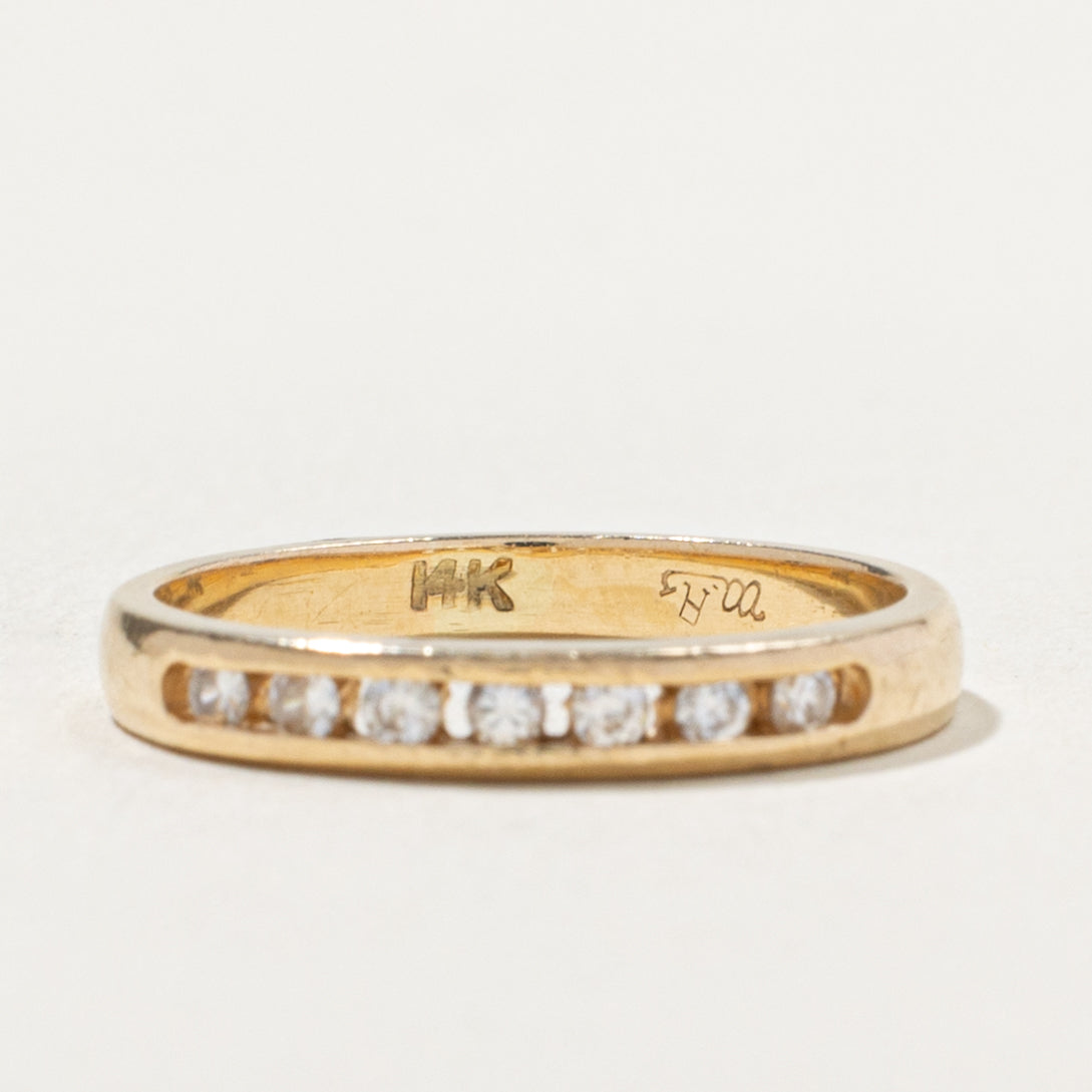 14k Channel Set Semi Eternity Diamond Band | SZ 4.75