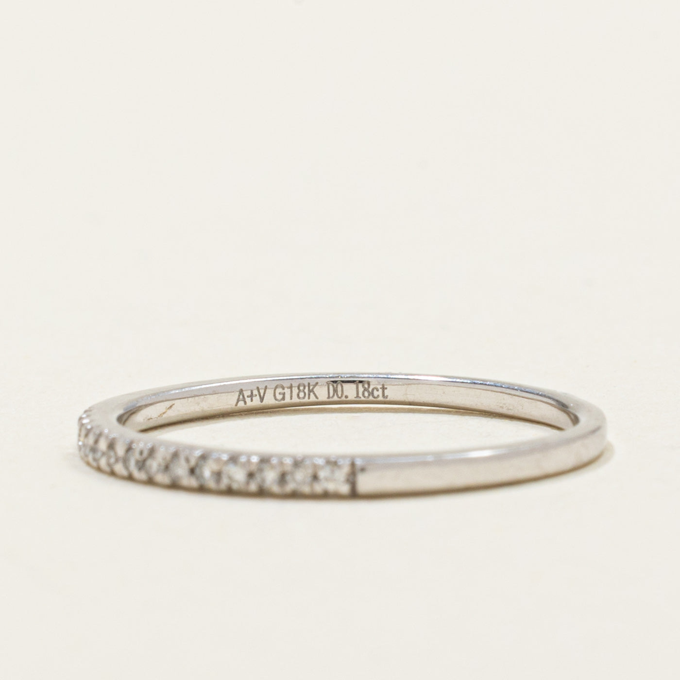 18k Semi Eternity Diamond Band | SZ 5.75