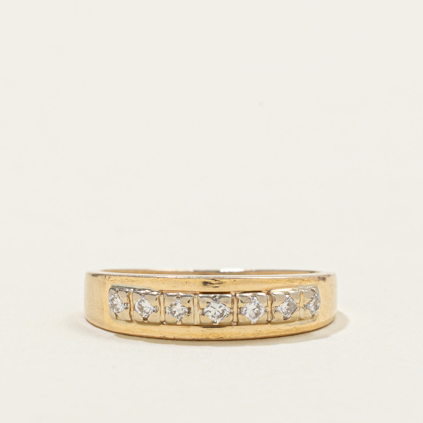 14k Seven Stone Diamond Band | SZ 4.75