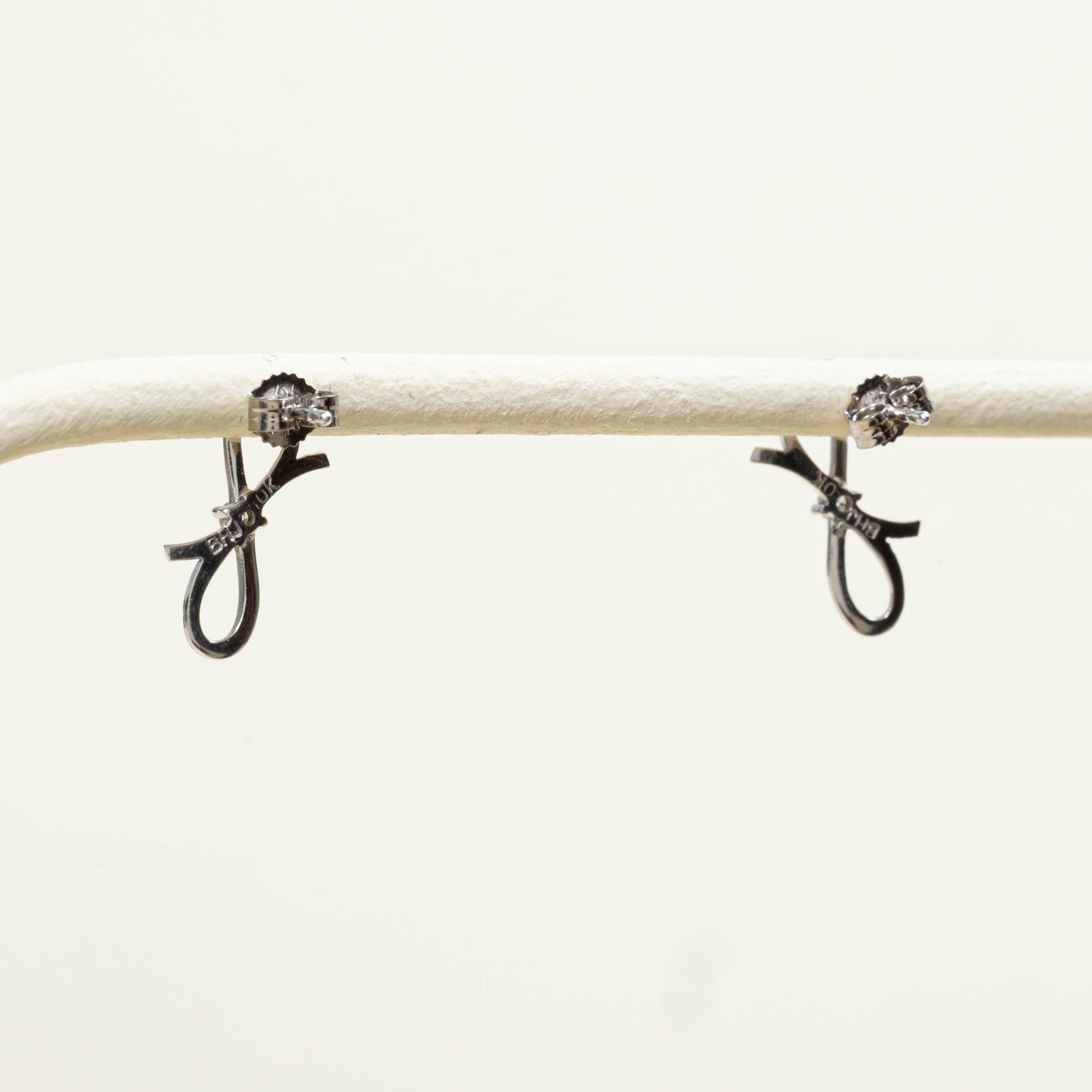 10k Diamond Bow Stud Earrings