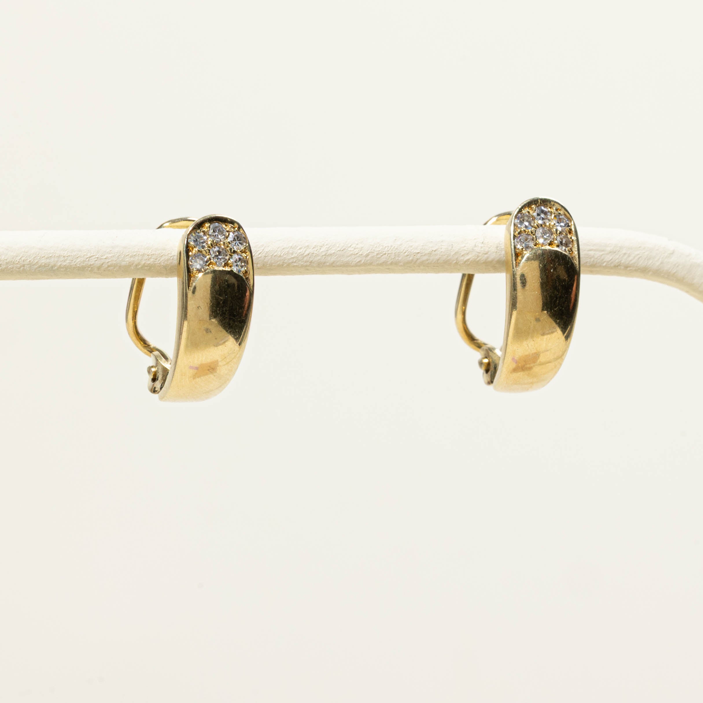 14k Diamond Accent Half Hoop Earrings