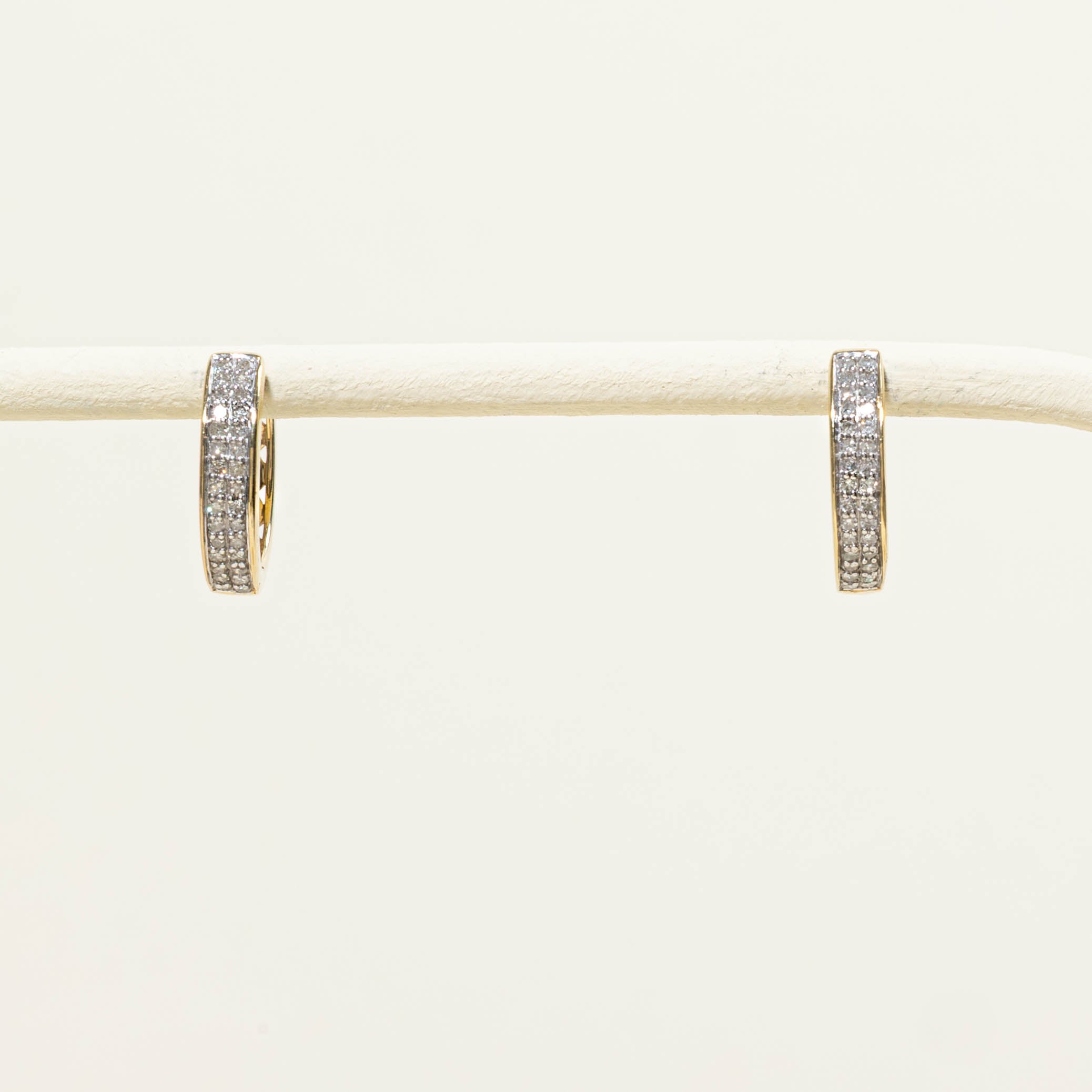 10k Diamond Pave Huggie Earrings