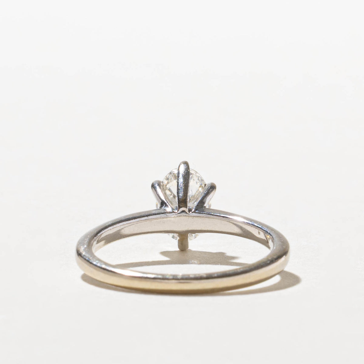 18k GIA Oval Cut Six Prong Diamond Ring | GIA 0.60ct SI1 H | SZ 4.5