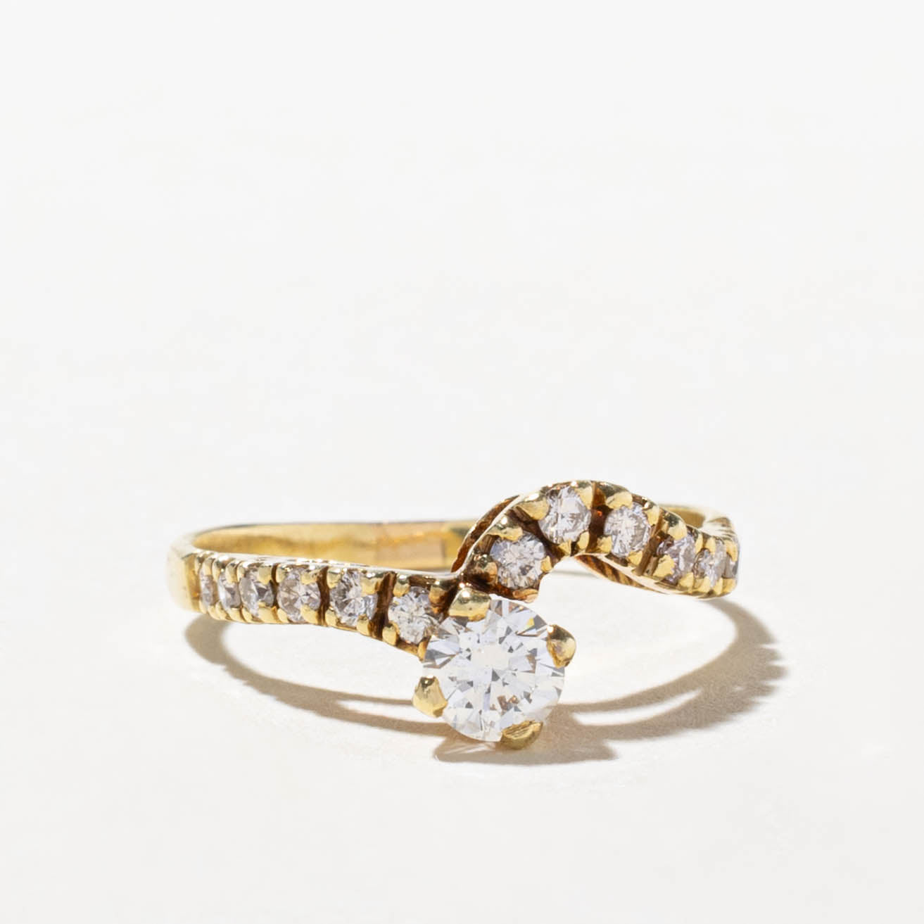 18k Diamond Abstract Chevron Ring | 0.43ctw | SZ 5.5