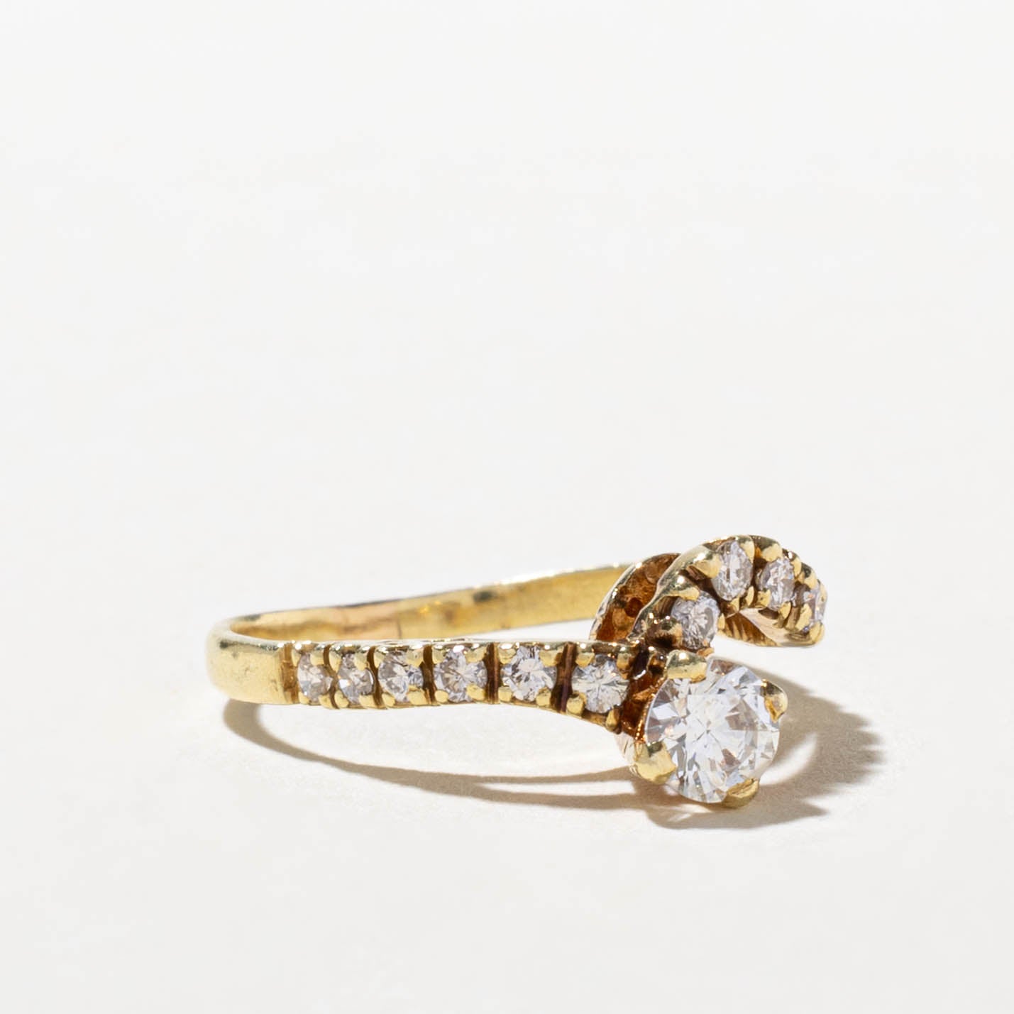 18k Diamond Abstract Chevron Ring | 0.43ctw | SZ 5.5