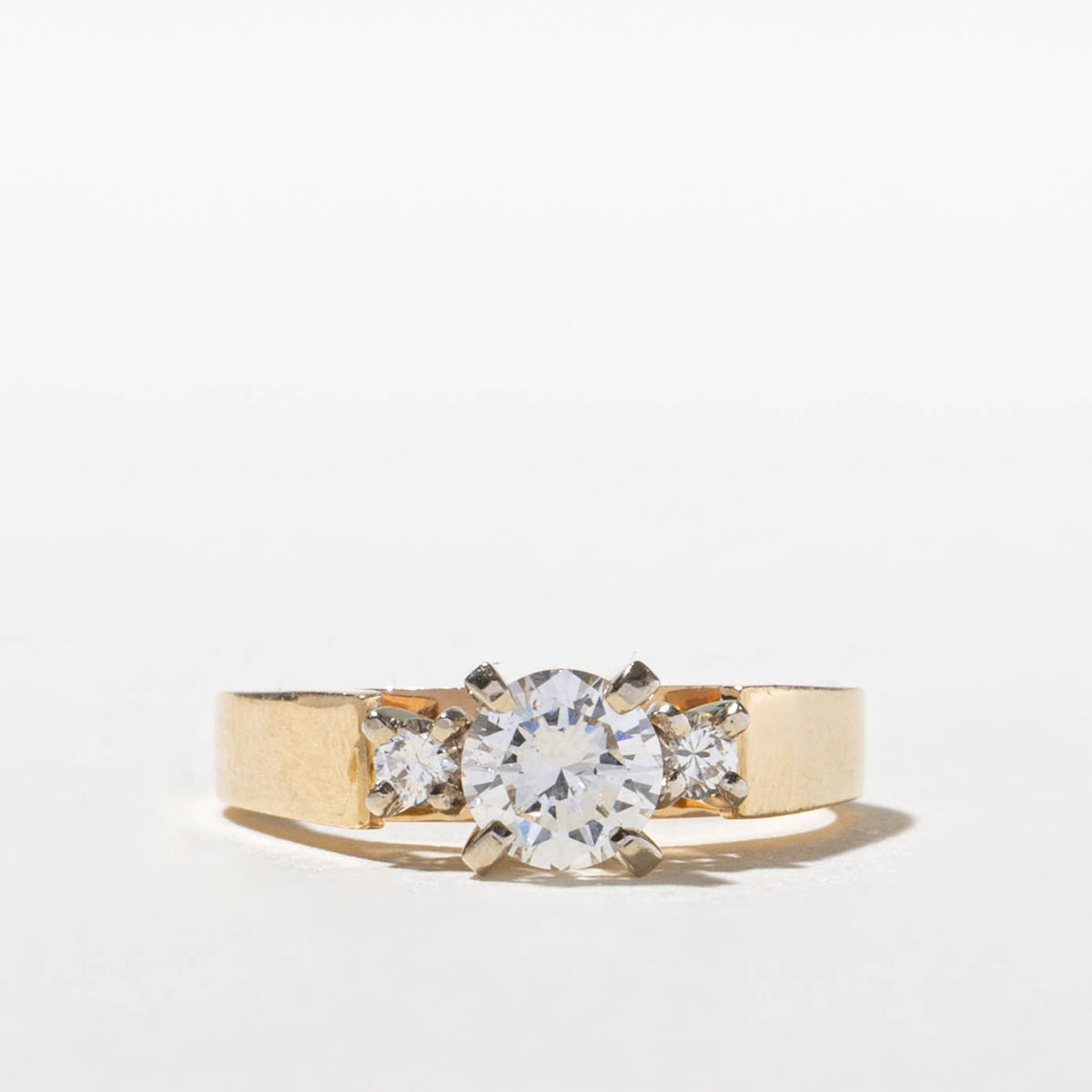 14k Diamond Side Accented Ring | 0.50ct SI1/SI2 G/H, 0.09ctw | SZ 4.5