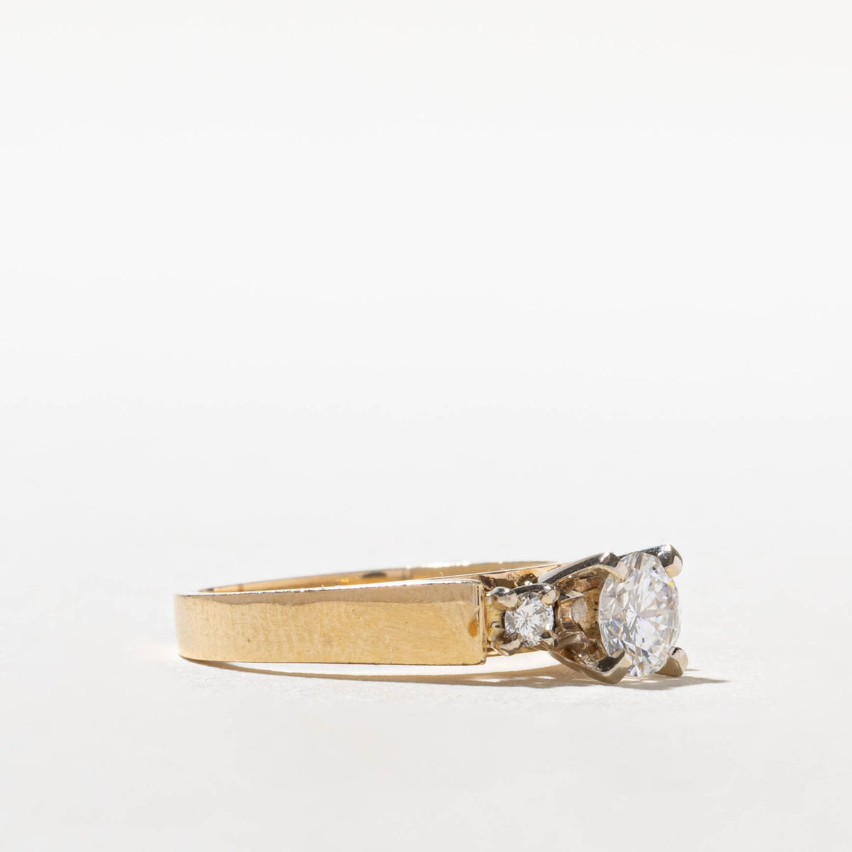 14k Diamond Side Accented Ring | 0.50ct SI1/SI2 G/H, 0.09ctw | SZ 4.5