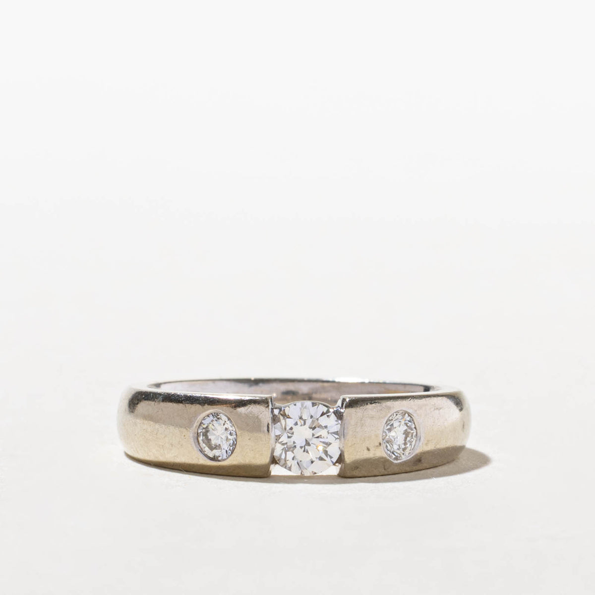 18k Tension Set Diamond Accented Ring | 0.34ctw | SZ 5.5