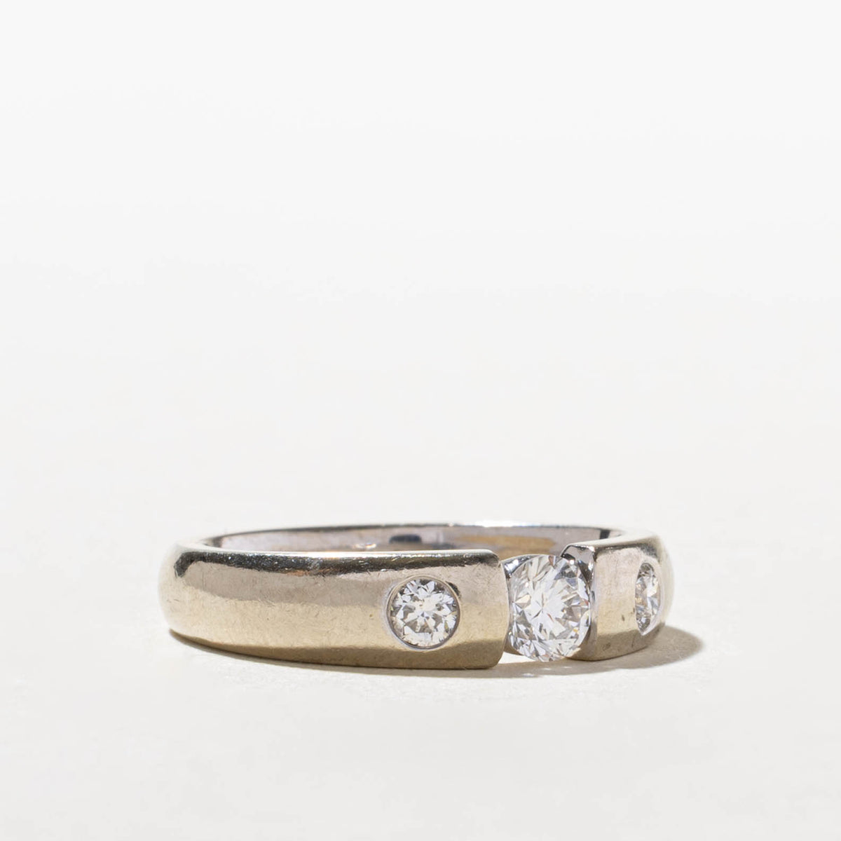 18k Tension Set Diamond Accented Ring | 0.34ctw | SZ 5.5