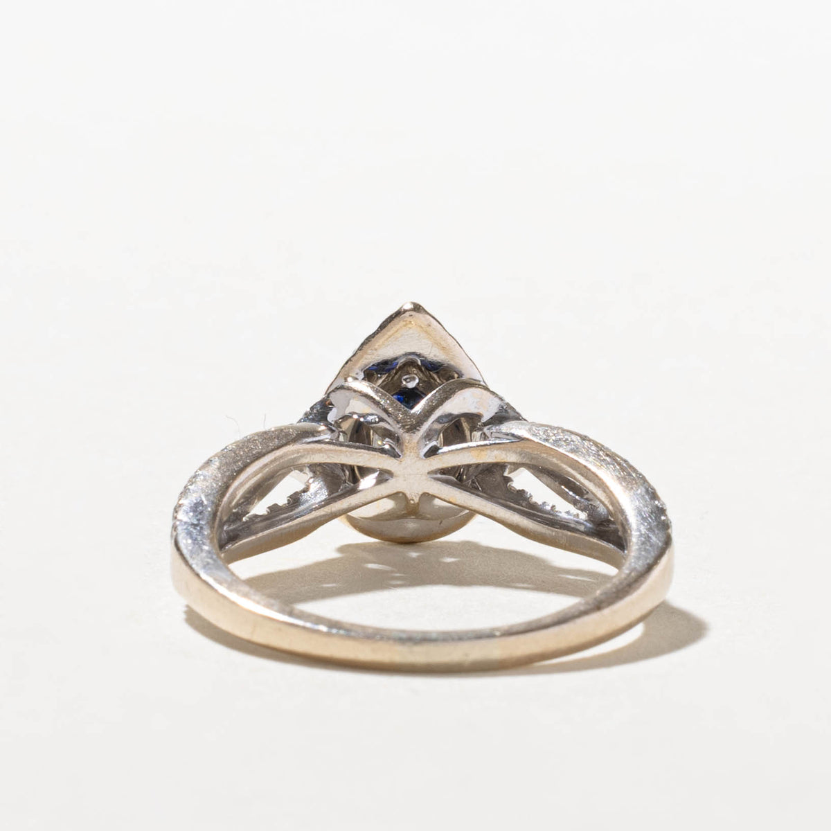14k Pear Cut Diamond Halo Ring | 0.50ct SI1 H/I, 0.53ctw | SZ 6.75