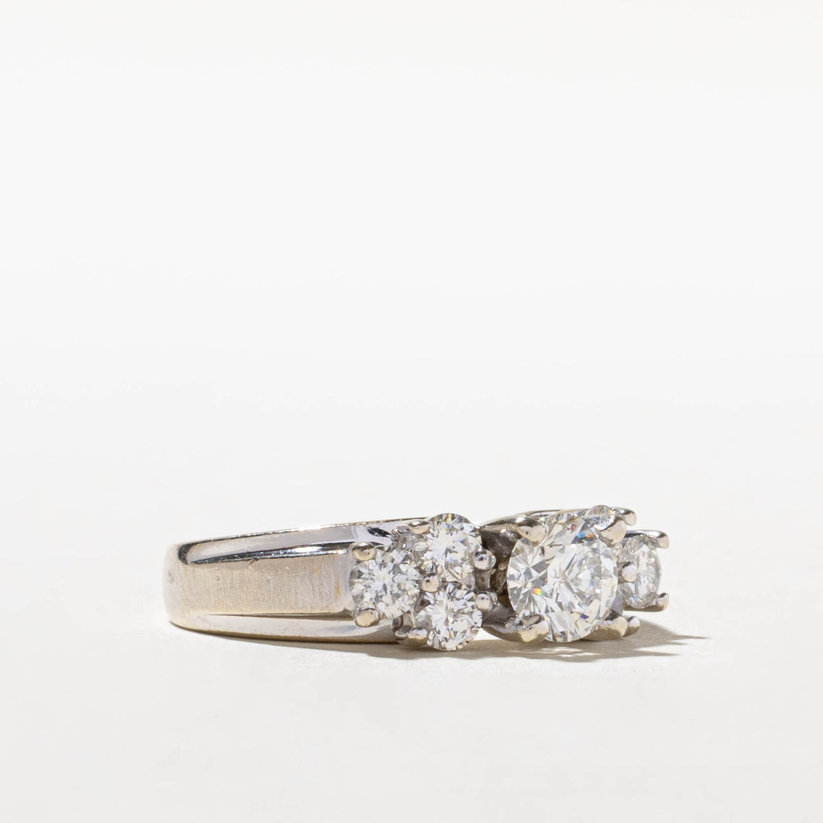14k Diamond Cluster Accented Ring | 0.60ct I1 H/I, 0.78ctw | SZ 5.5