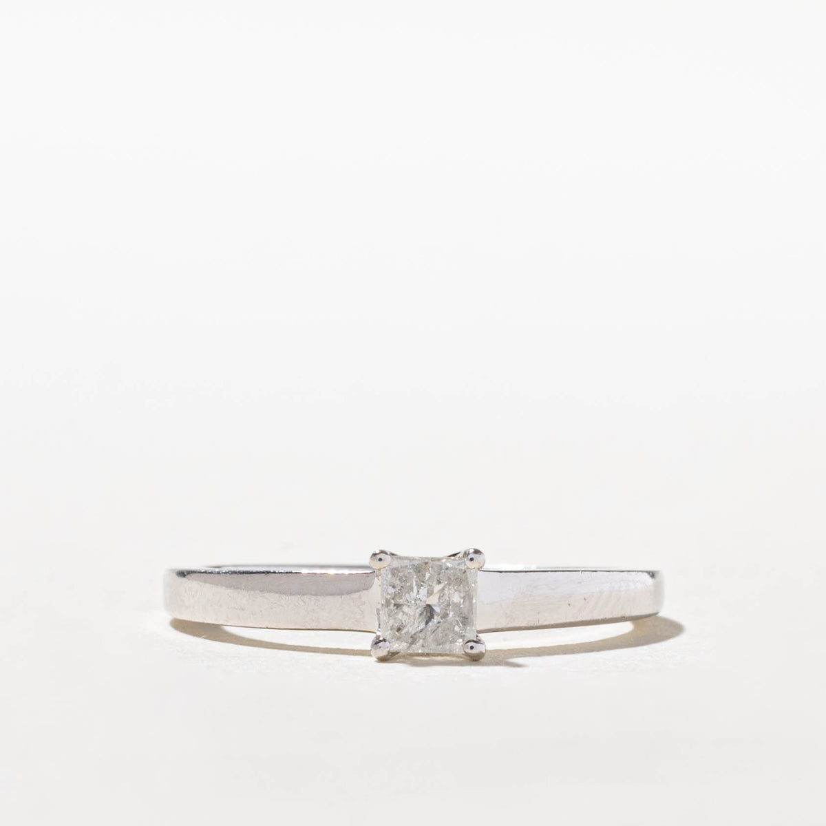 10k Princess Cut Solitaire Diamond Ring | 0.30ct I2/I3 F/G | SZ 6.5