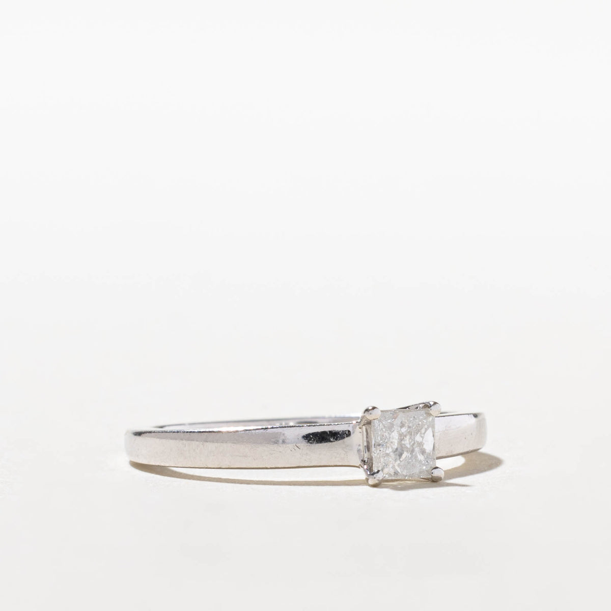 10k Princess Cut Solitaire Diamond Ring | 0.30ct I2/I3 F/G | SZ 6.5