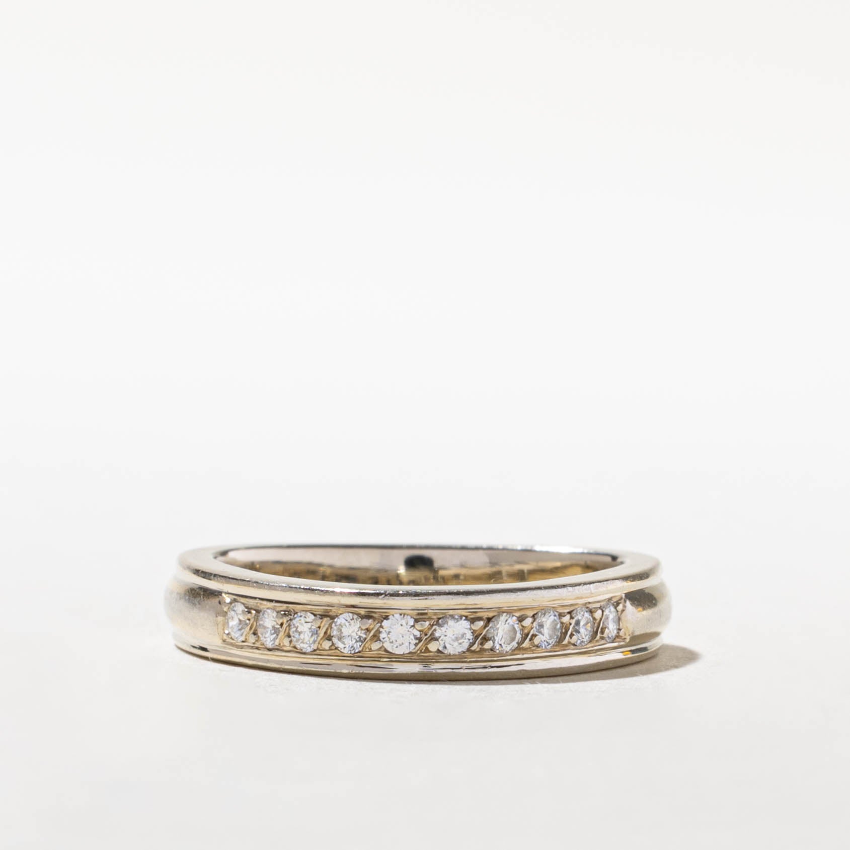 Semi Eternity Diamond Grooved Band | 0.25ctw | 4.00mm | SZ 7