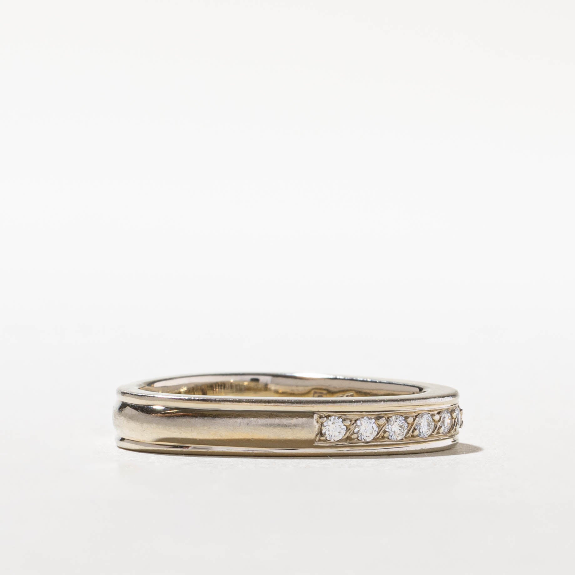 Semi Eternity Diamond Grooved Band | 0.25ctw | 4.00mm | SZ 7