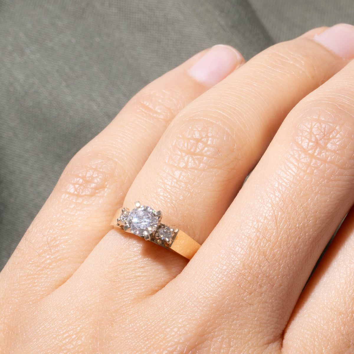 14k Diamond Side Accented Ring | 0.50ct SI1/SI2 G/H, 0.09ctw | SZ 4.5