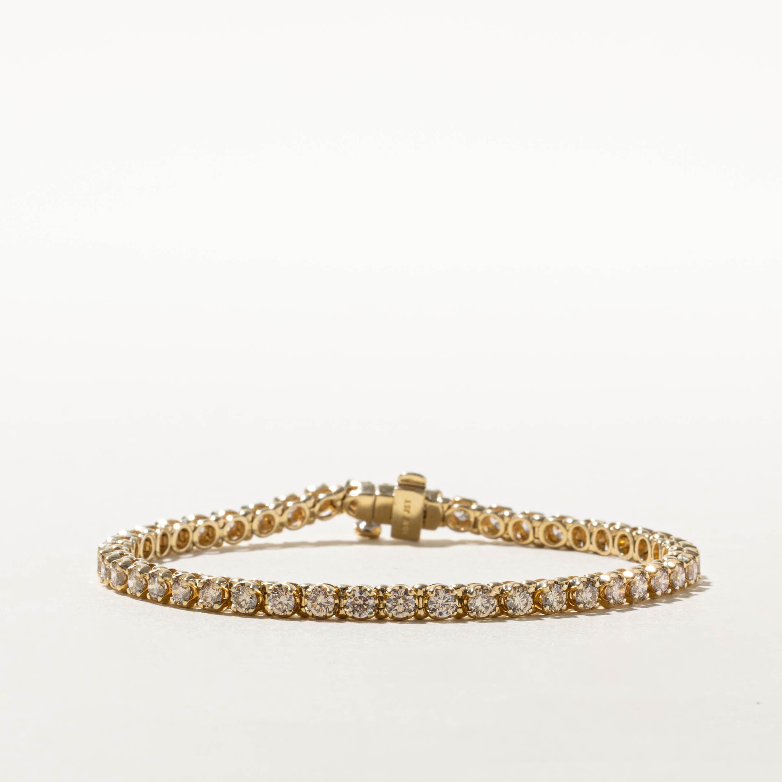 10k Diamond Tennis Bracelet | 3.82ctw | 7"