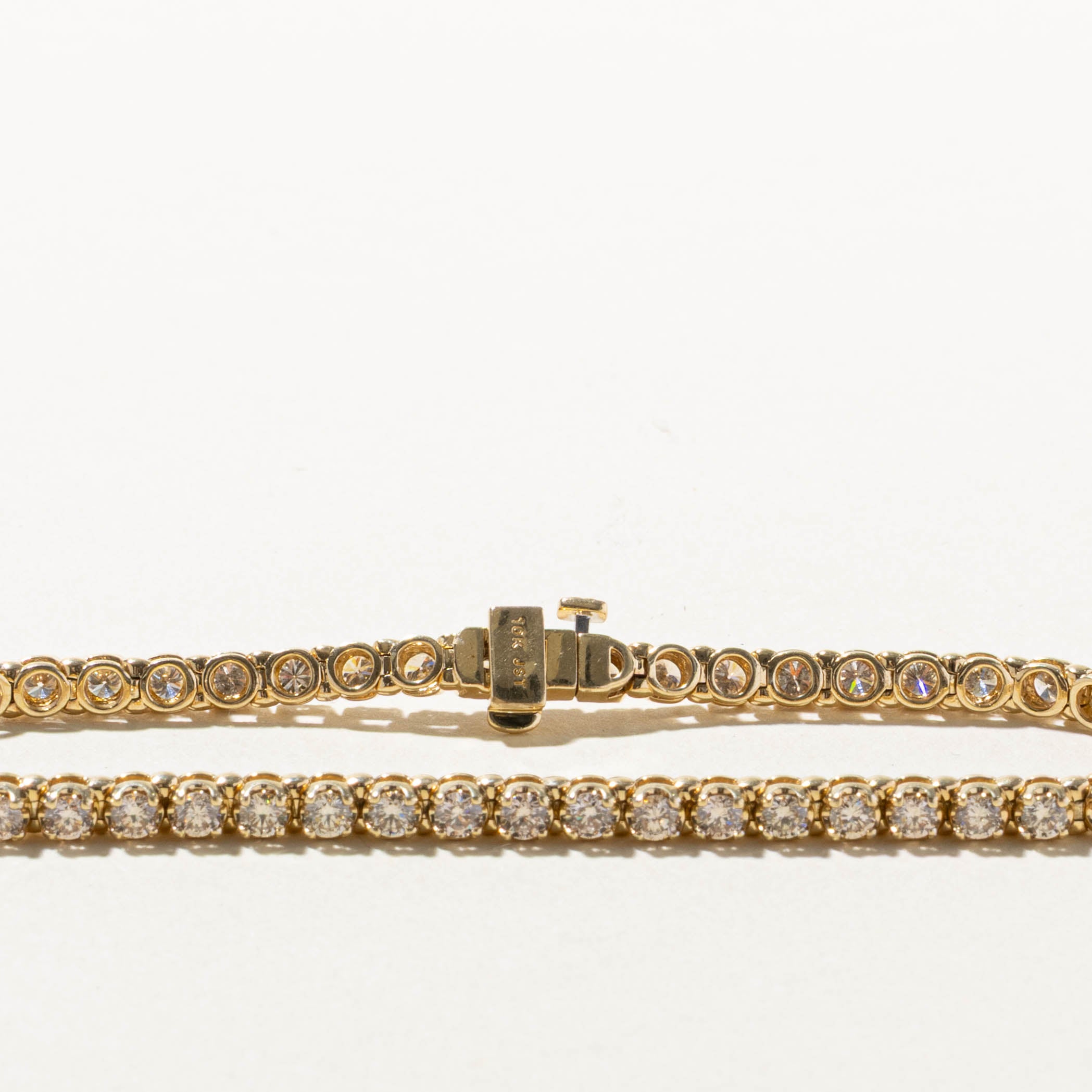 10k Diamond Tennis Bracelet | 3.82ctw | 7"