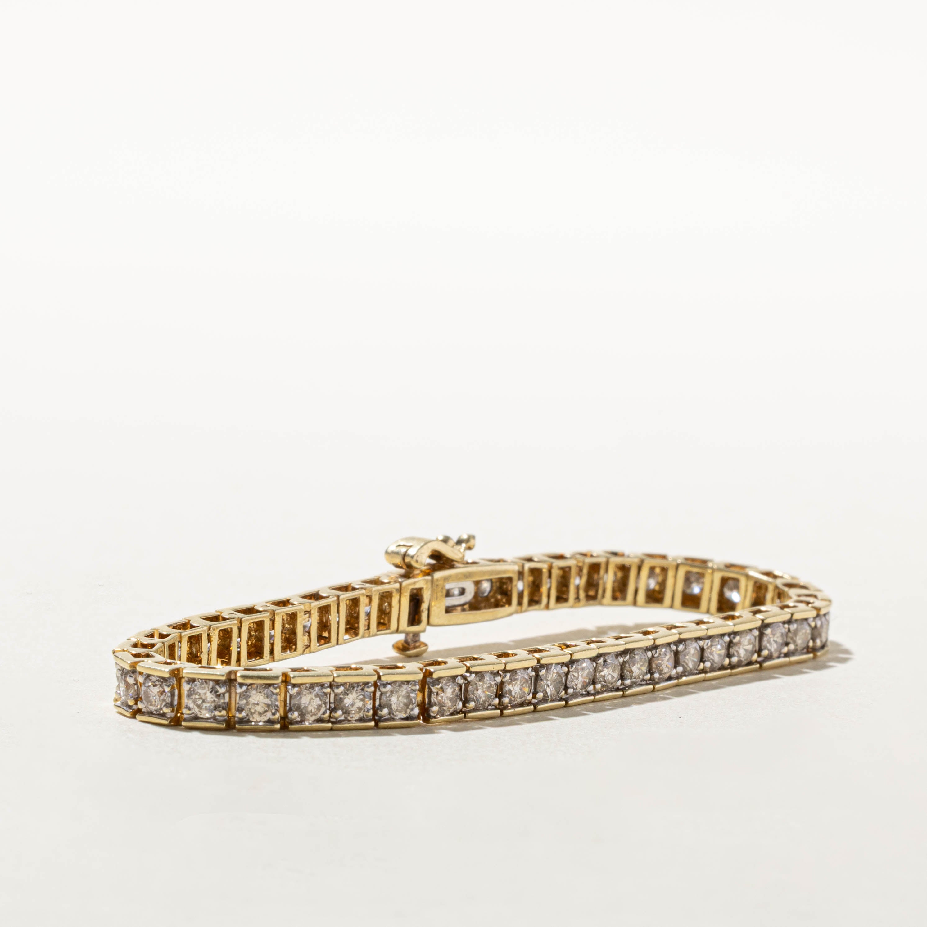 14k Diamond Tennis Bracelet | 3.96ctw | 6”