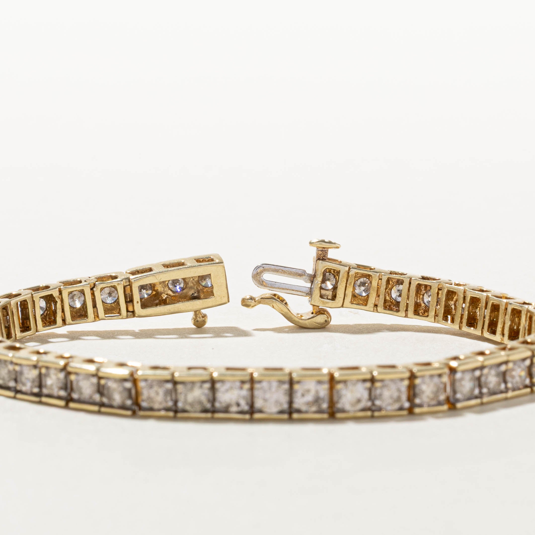 14k Diamond Tennis Bracelet | 3.96ctw | 6”