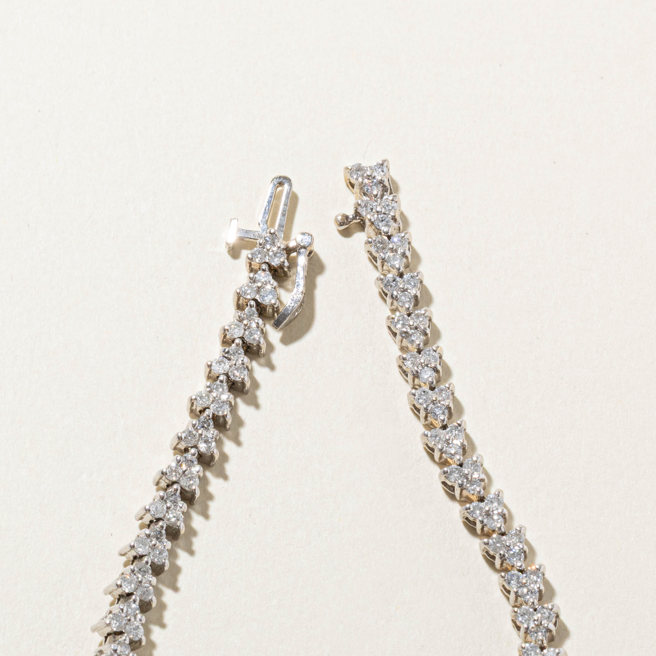 14k White Gold Diamond Tennis Bracelet | 2.31ctw | 7"