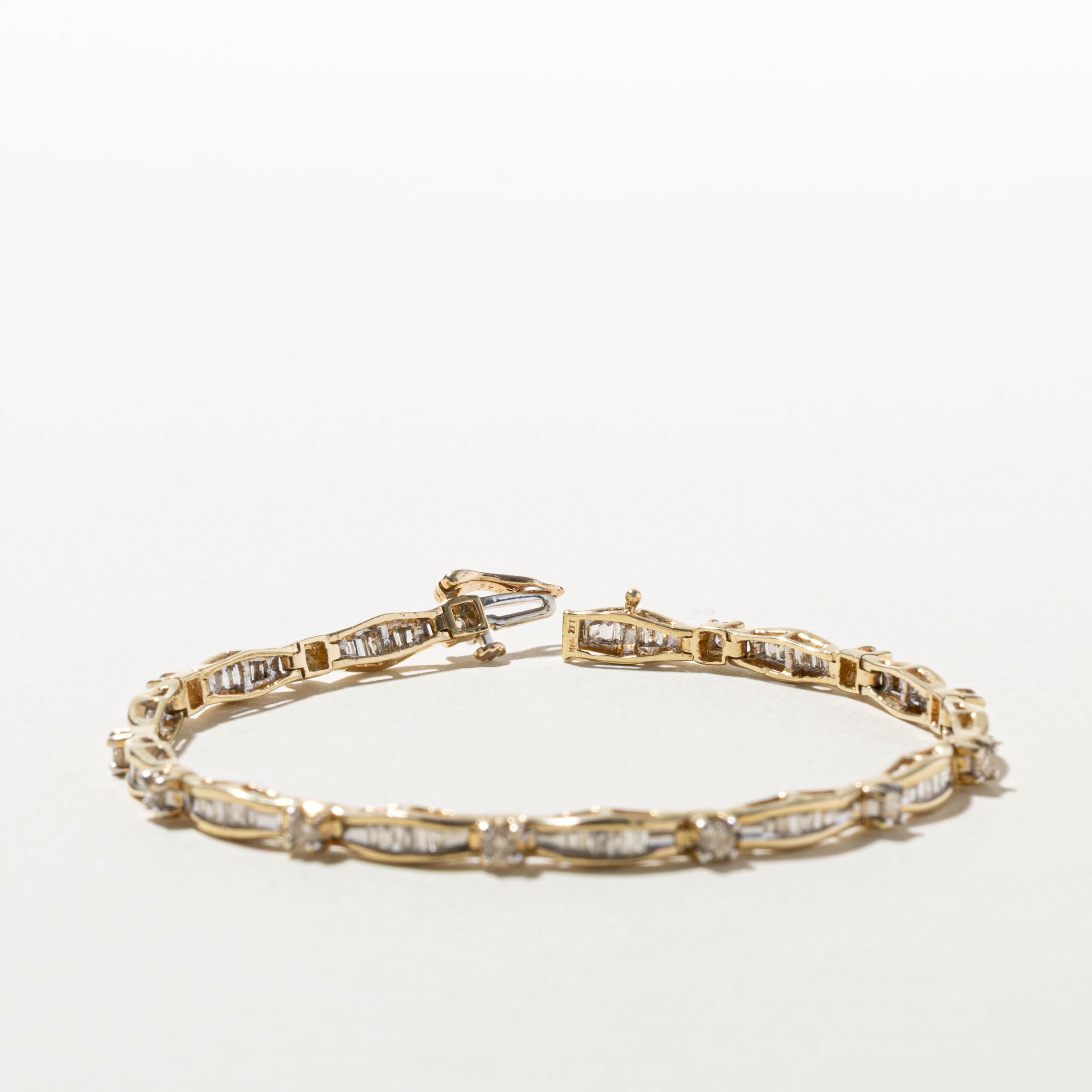 14k Diamond Marquise Tennis Bracelet | 0.84ctw | 7.5"