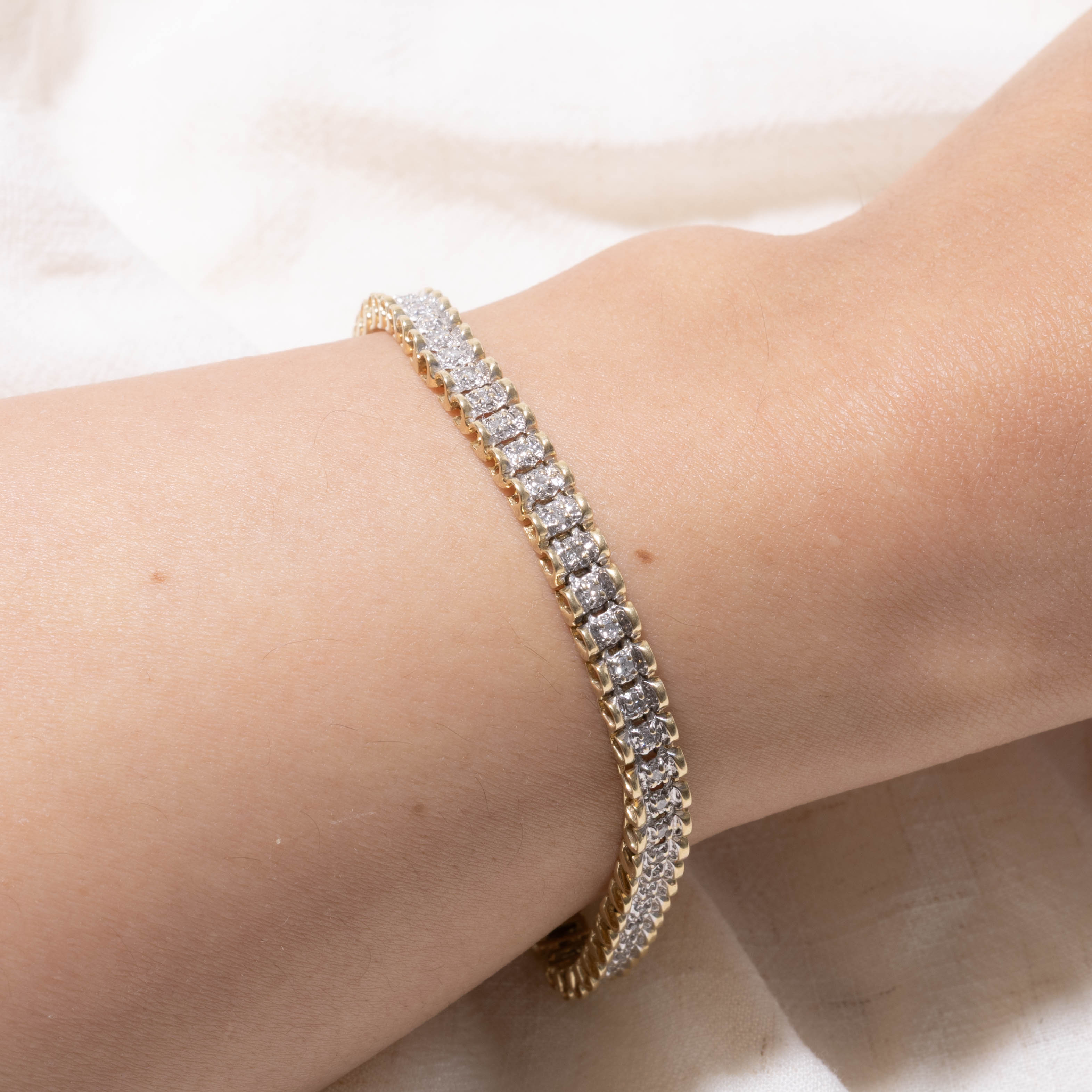14k Diamond Tennis Bracelet | 0.96ctw | 7.5"