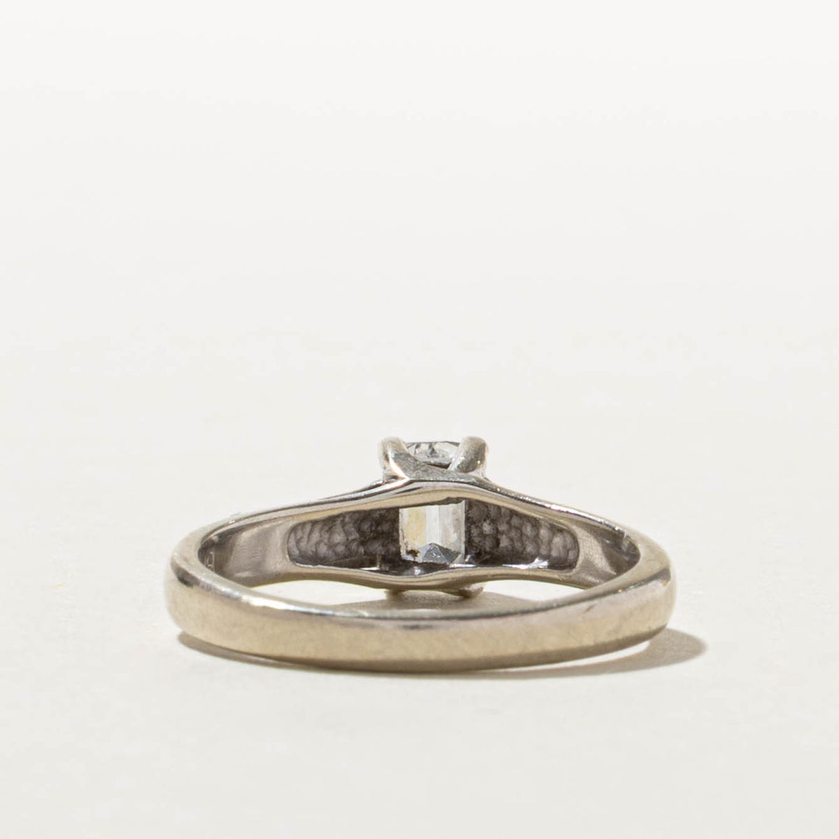 14k Emerald Cut Solitaire Diamond Ring | 0.72ct SI2 F | SZ 6.75