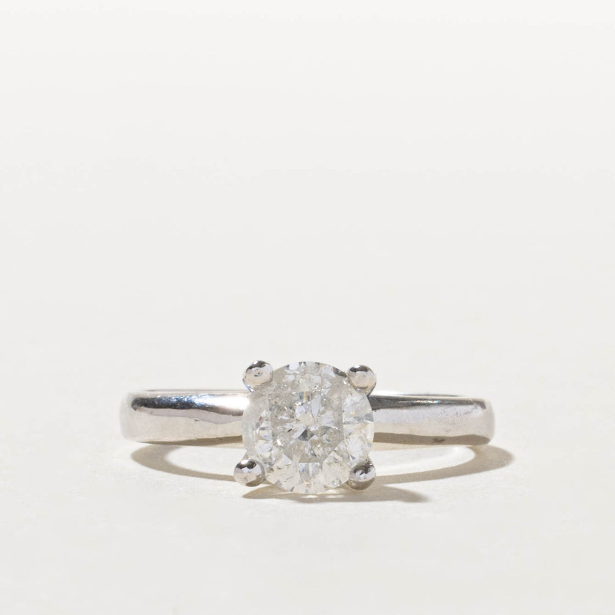 10k Round Brilliant Cut Solitaire Diamond Ring | 1.00ct I2 G | SZ 6