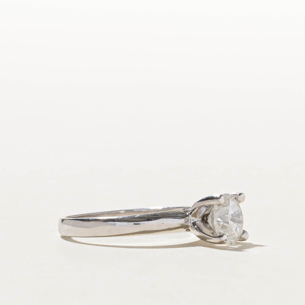 10k Round Brilliant Cut Solitaire Diamond Ring | 1.00ct I2 G | SZ 6