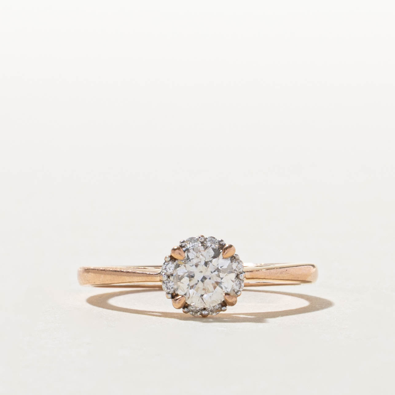 Canadian Diamond Halo Ring | 0.43ct I2 G, 0.06ctw | SZ 4.5