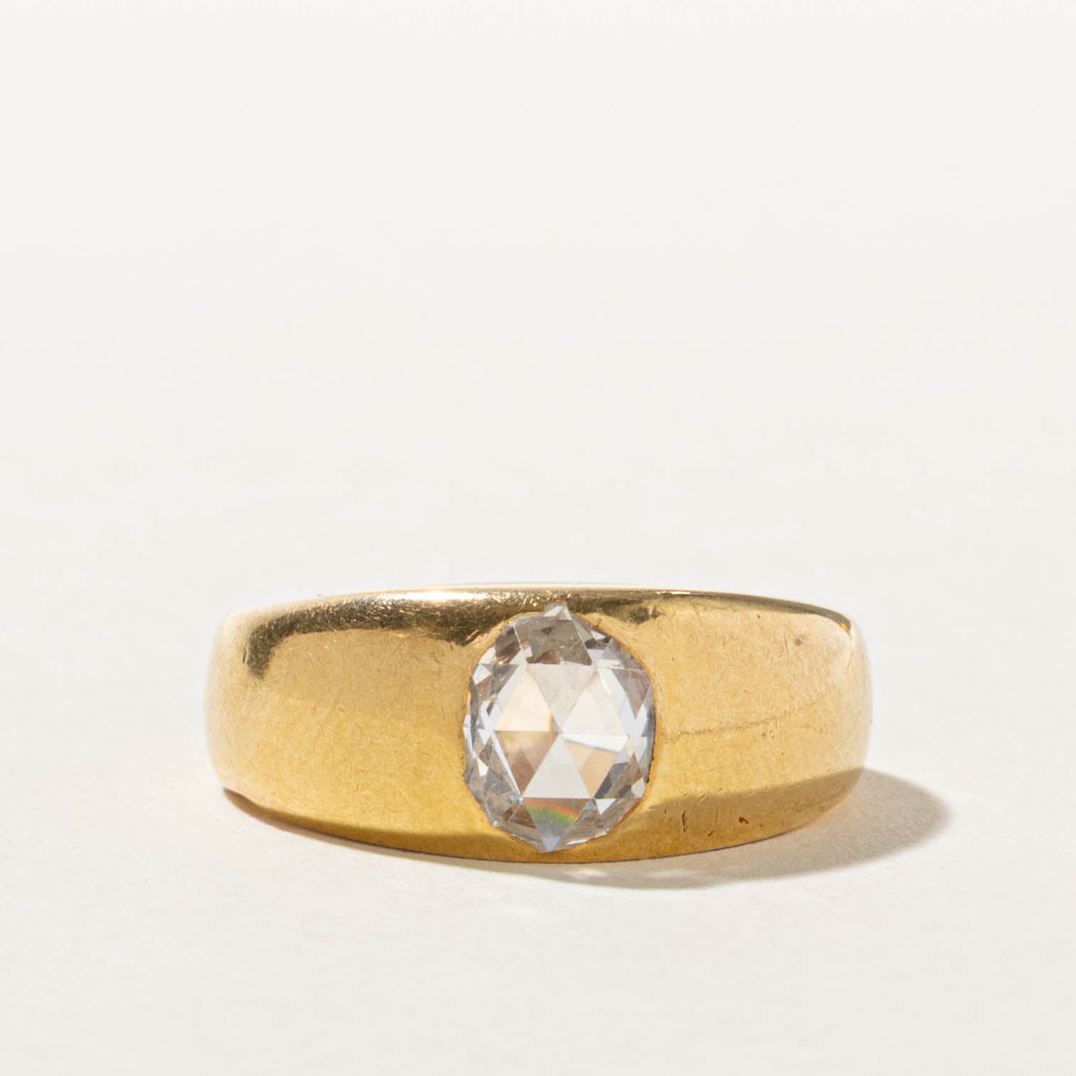 18k Rose Cut Diamond Ring | 0.70ct SI1 J | SZ 6