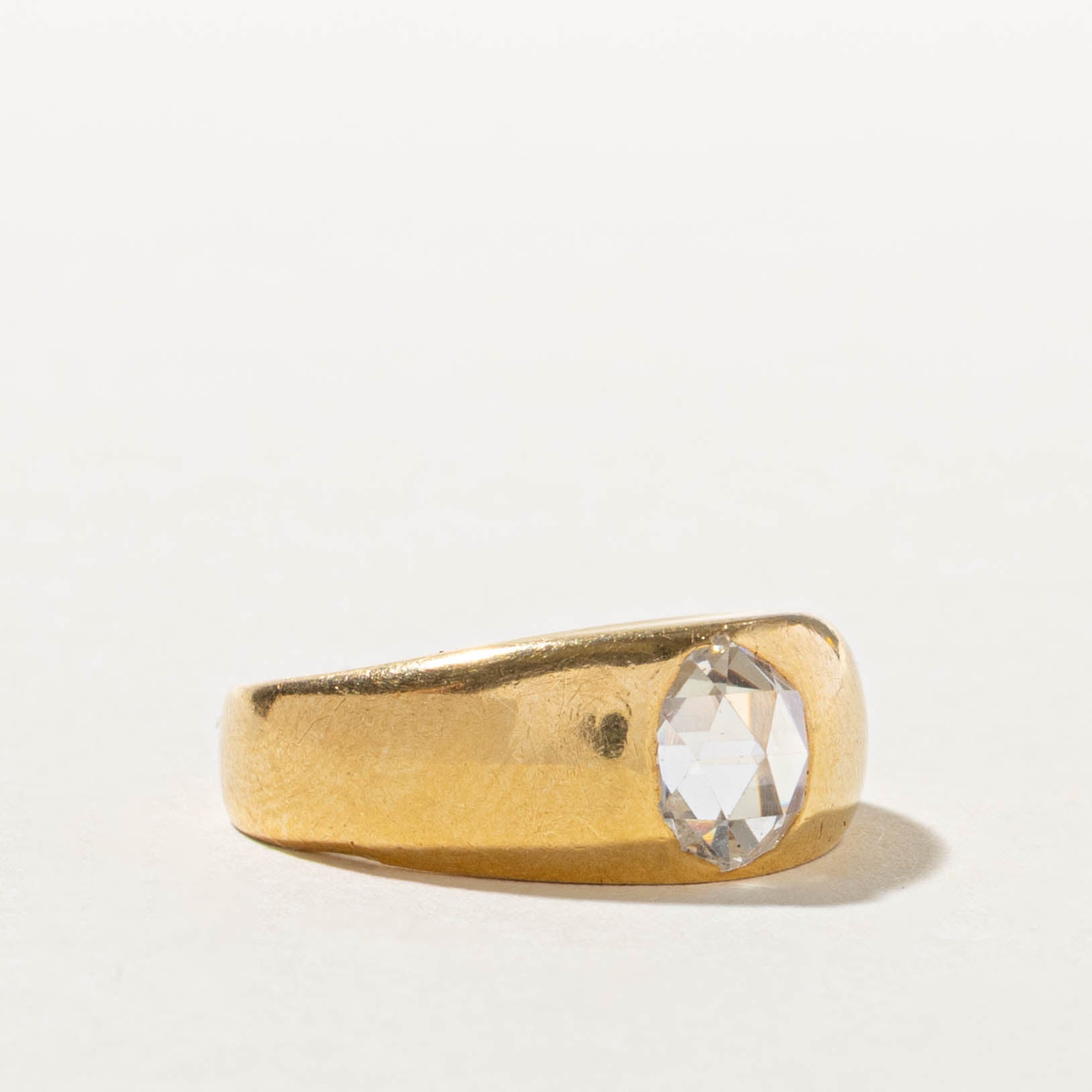 18k Rose Cut Diamond Ring | 0.70ct SI1 J | SZ 6