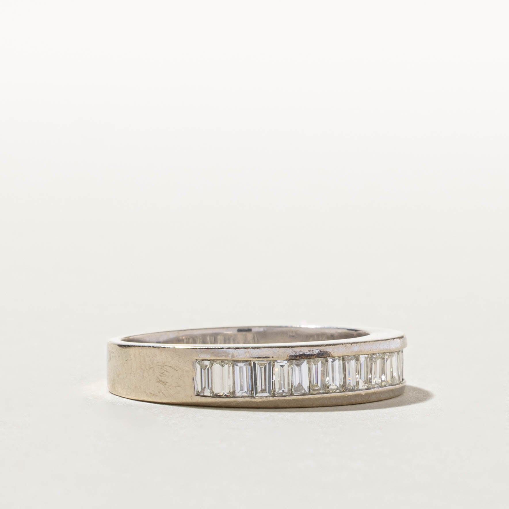 Baguette Cut Semi Eternity Diamond Band | 1.00ctw | 4.65mm | SZ 8.5