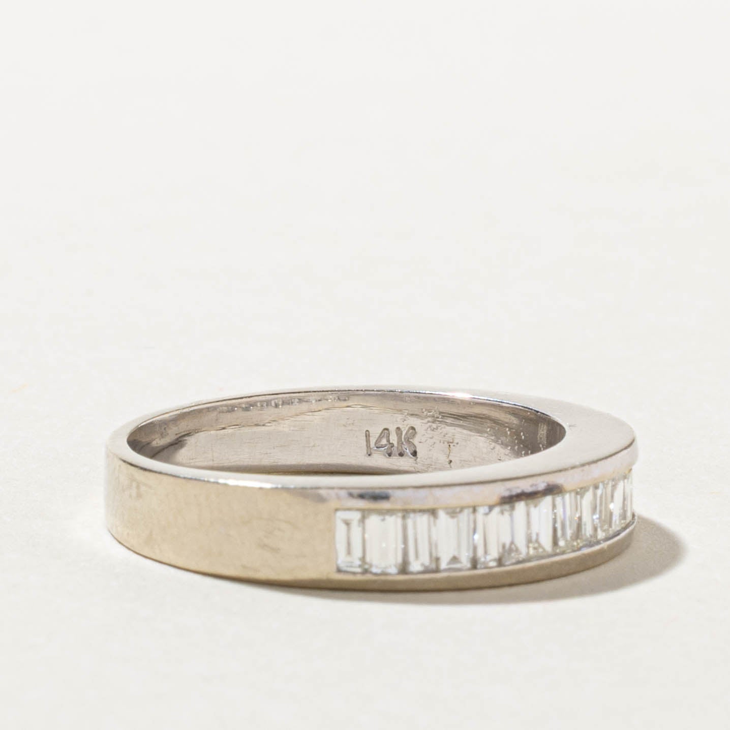 Baguette Cut Semi Eternity Diamond Band | 1.00ctw | 4.65mm | SZ 8.5