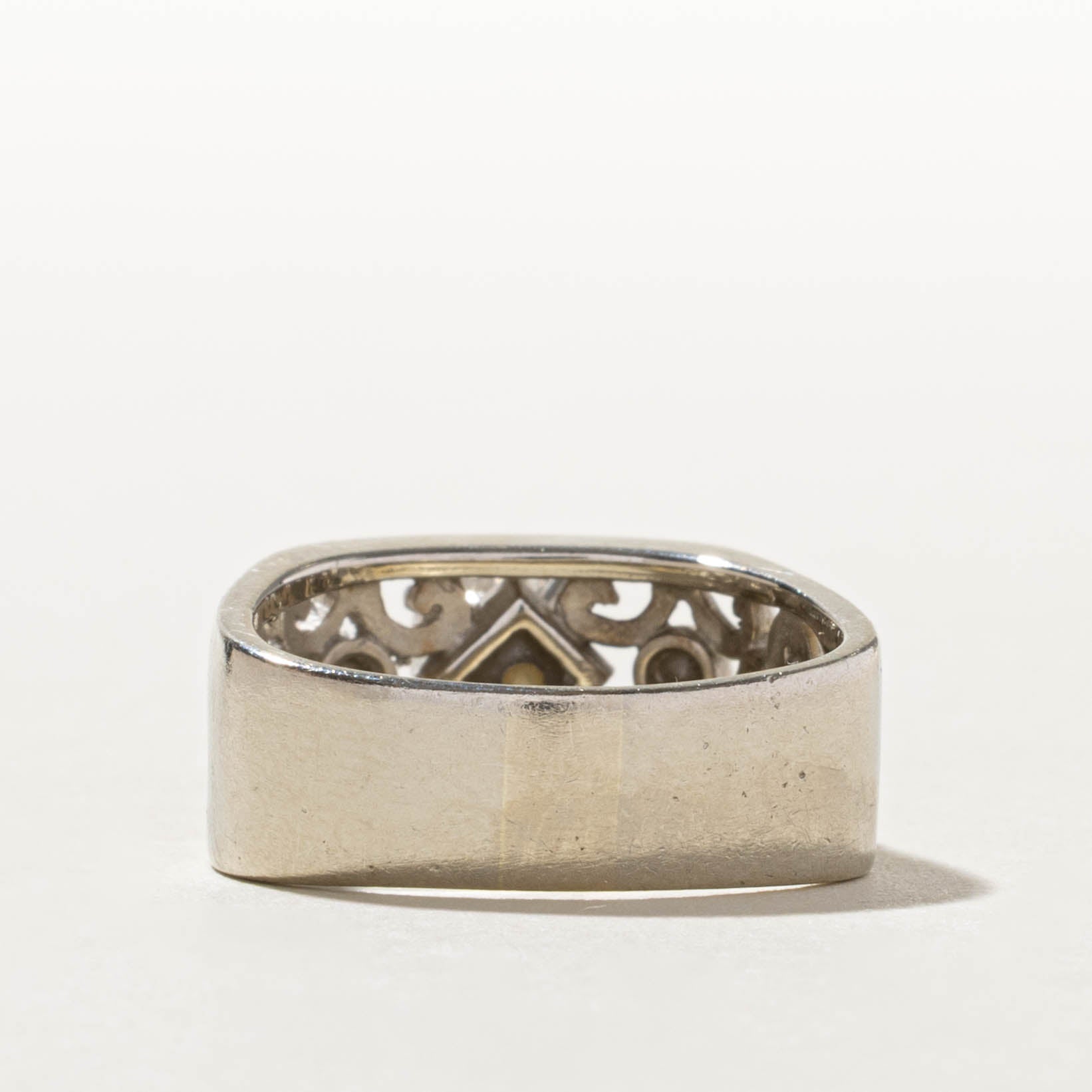 14k Diamond Scrollwork Openwork Ring | 0.76ct I1/I2 I | SZ 7