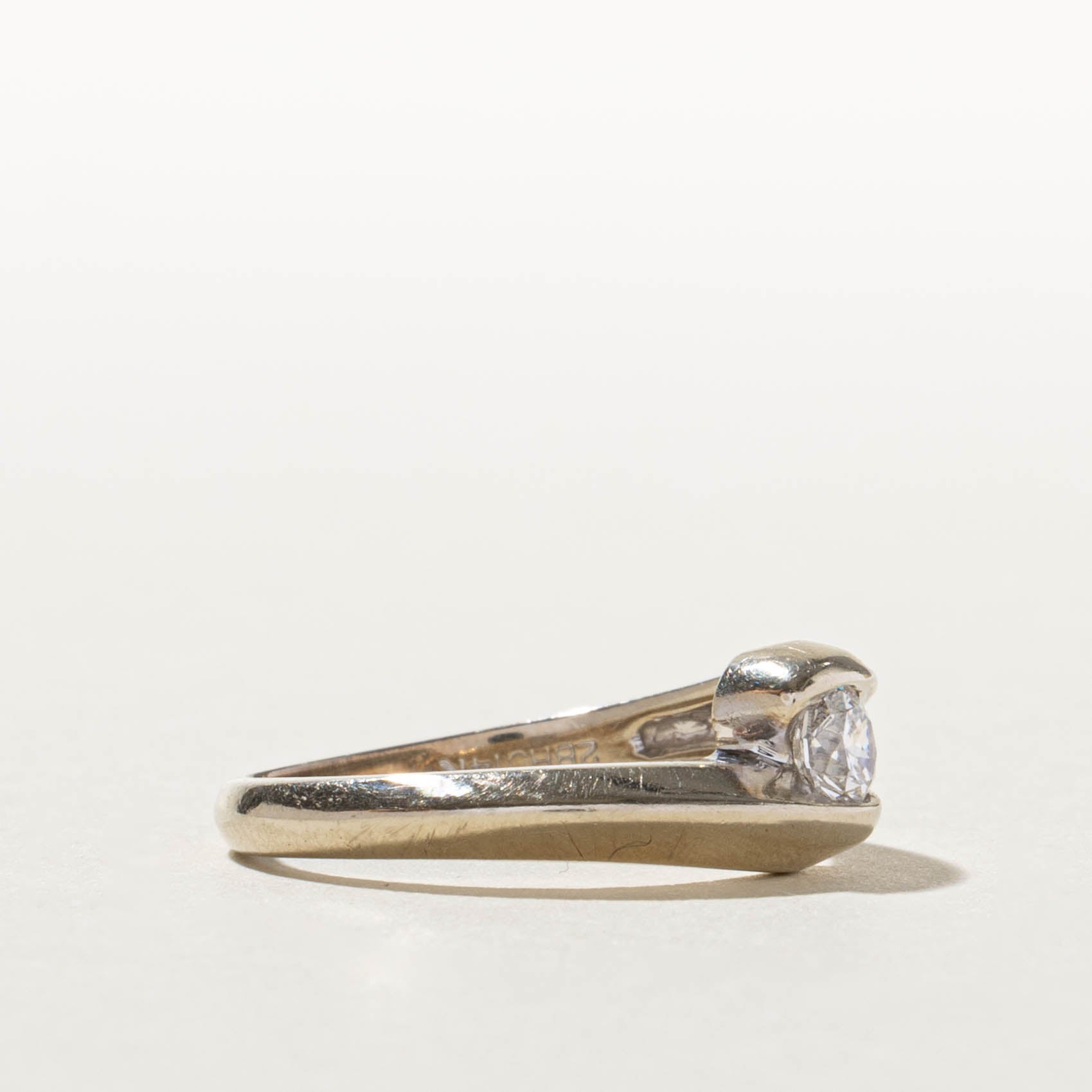 14k Canadian Diamond Bypass Ring | 0.33ct I1 F Ex | SZ 6.75