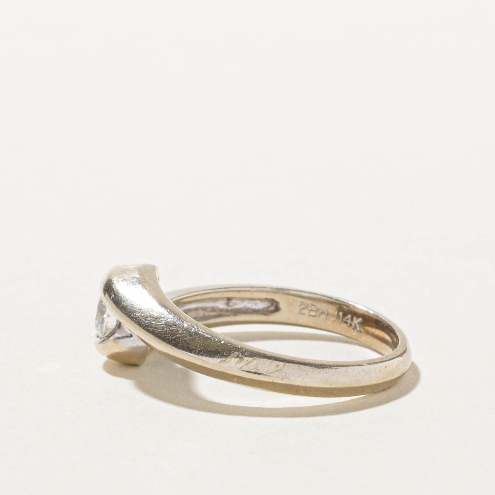 14k Canadian Diamond Bypass Ring | 0.33ct I1 F Ex | SZ 6.75
