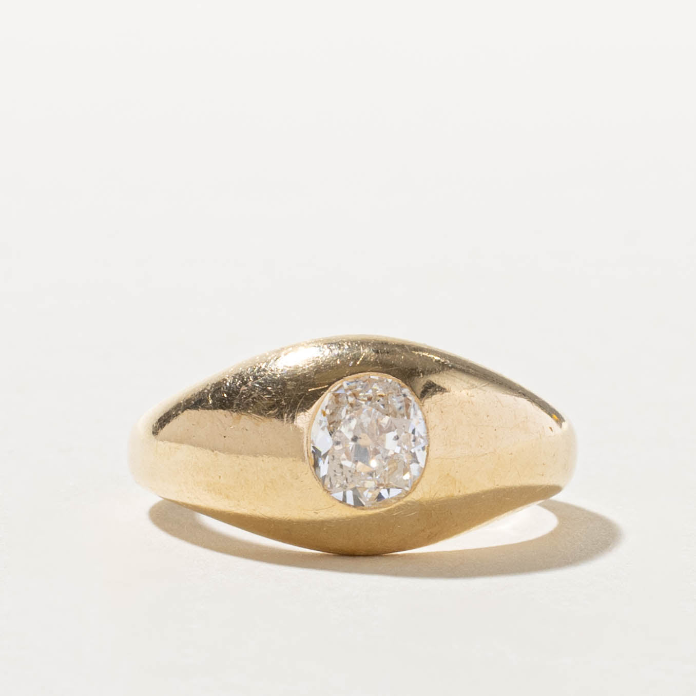 14k Old European Cut Diamond Dome Ring | 0.67ct I1 H | SZ 9.5